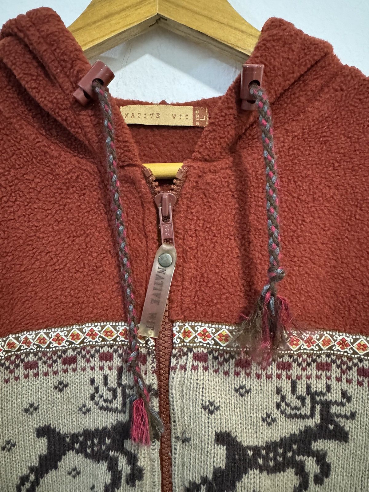 Native × Vintage Native Wit Zipper Hoodie Fleece Size US M / EU 48-50 / 2 - 5 Thumbnail