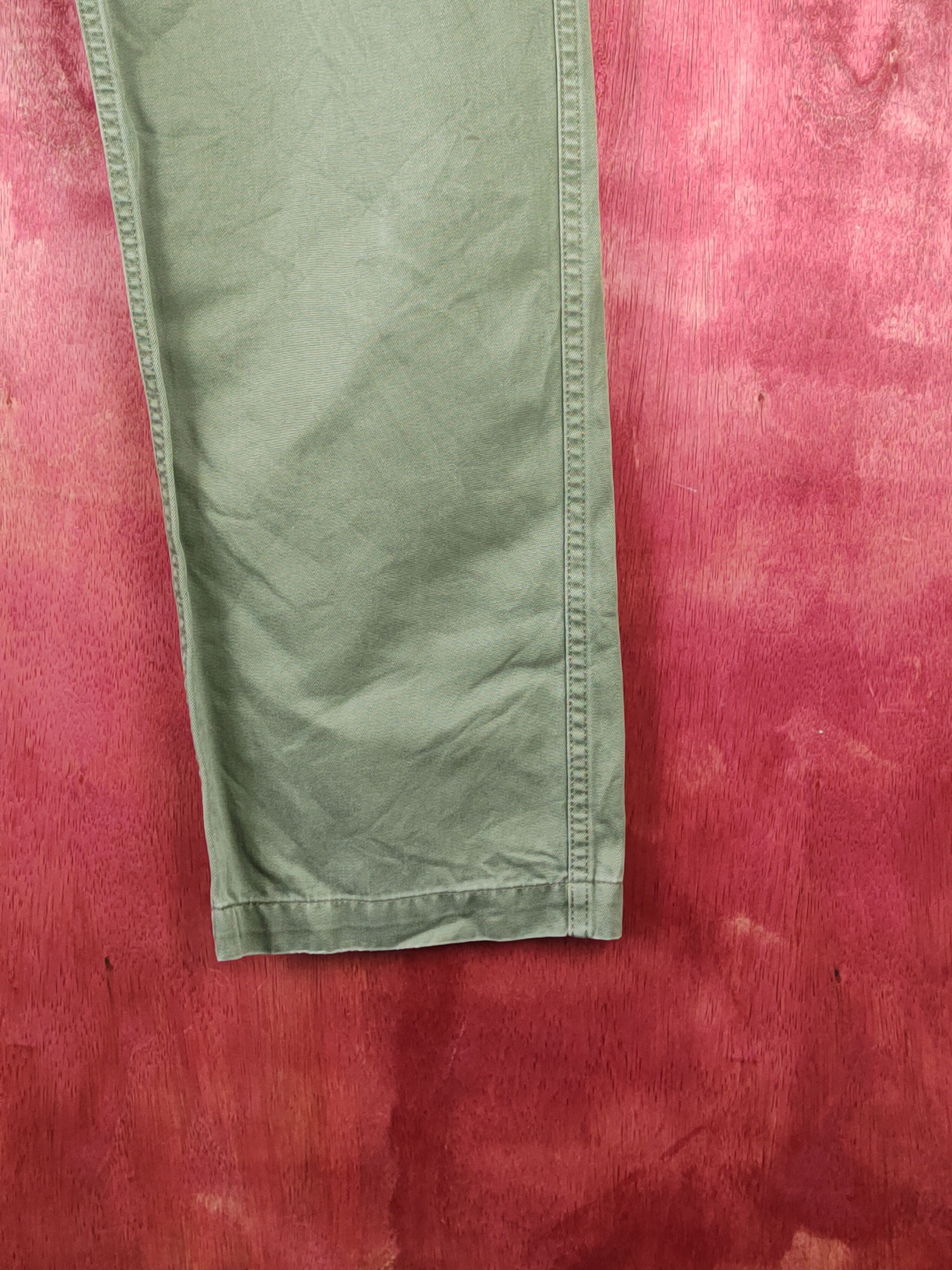 Japanese Brand Uniqlo Army Green ripped vintage Casual Pants #S2258 Size US 33 - 6 Thumbnail