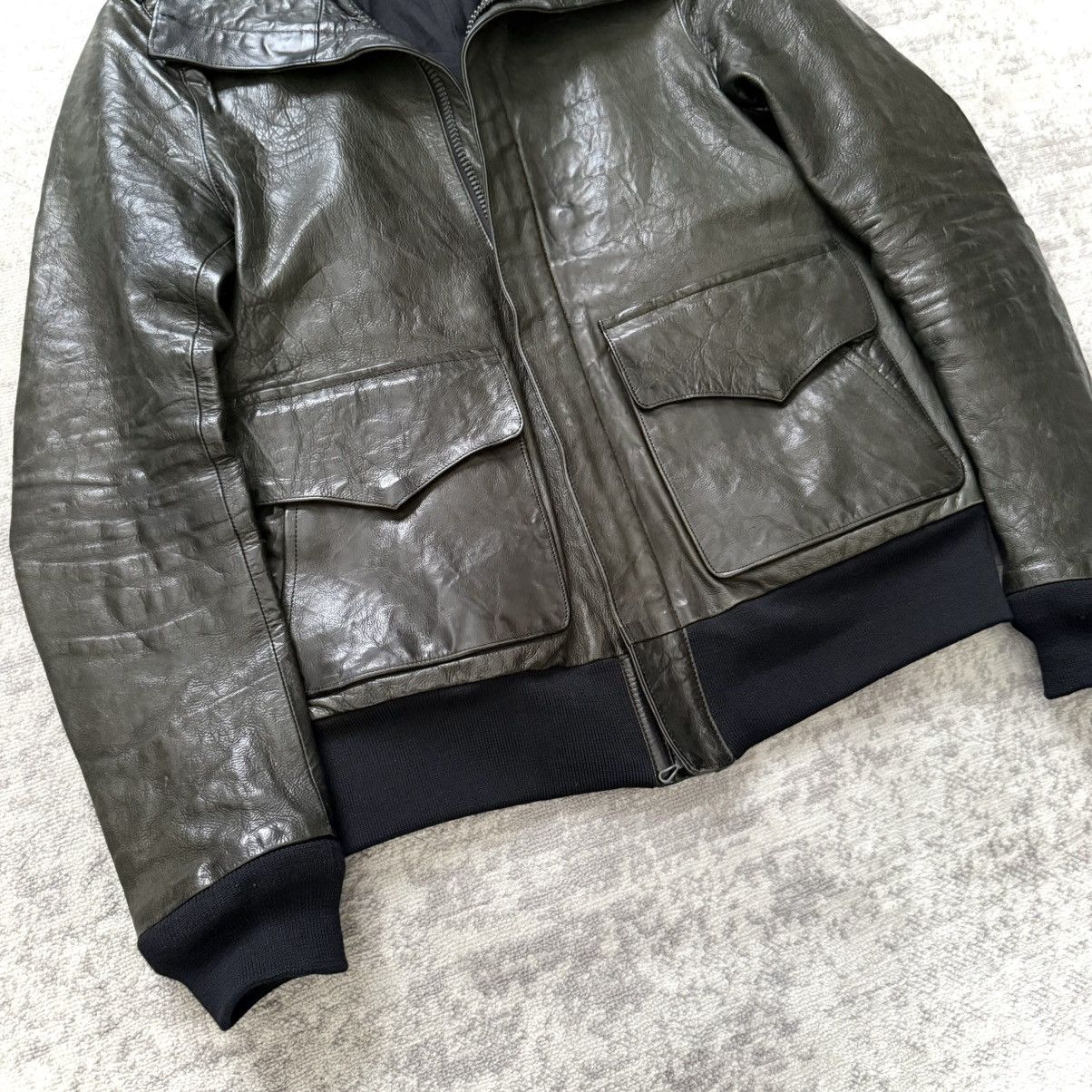 Kazuyuki Kumagai Attachment Early 2000's Attachment German Calf Leather A2 Flight Jacket Size US M / EU 48-50 / 2 - 3 Thumbnail