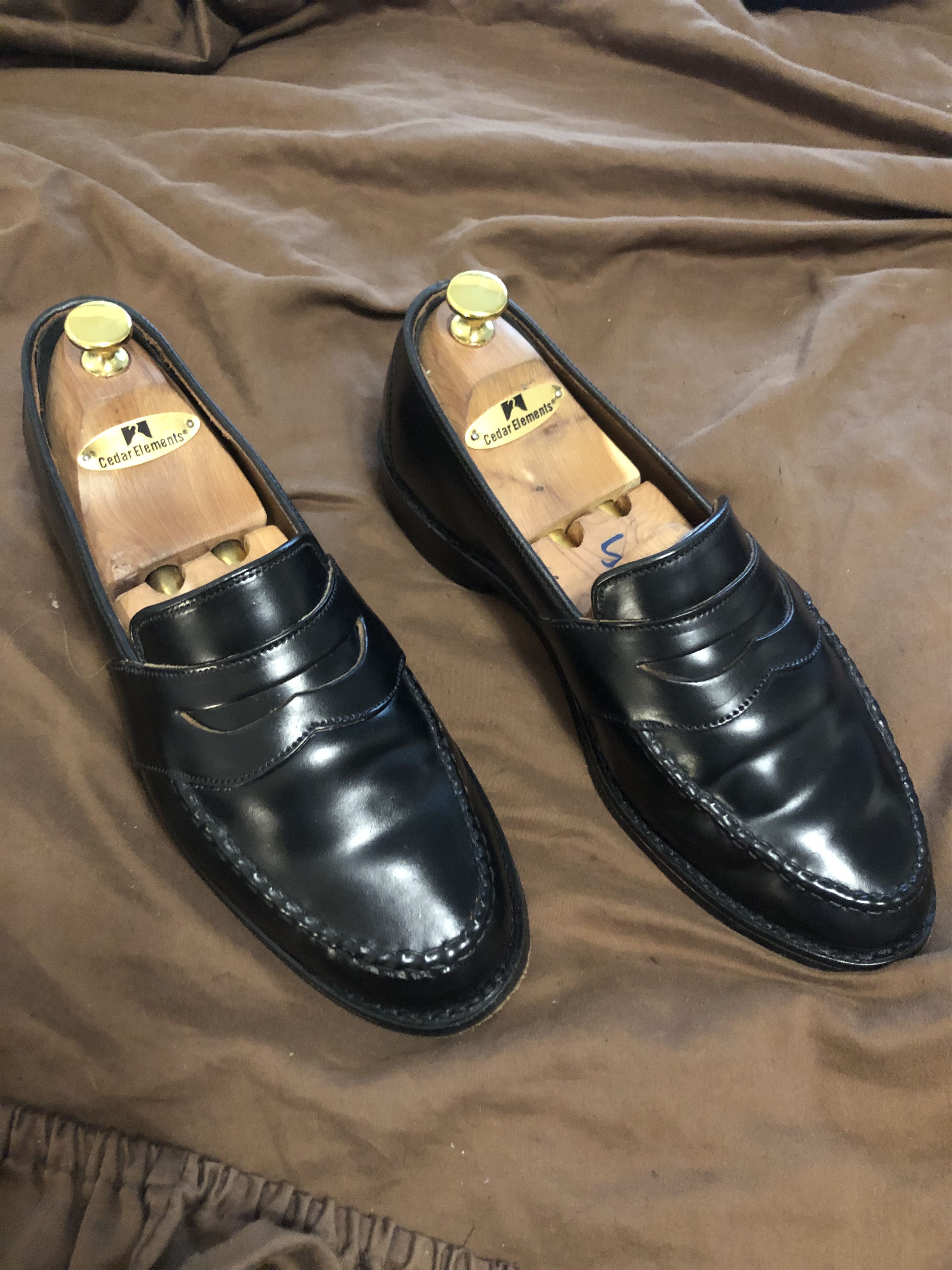 Allen Edmonds SHELL cordovan, black, size 7.5E Size US 7.5 / EU 40-41 - 2 Thumbnail