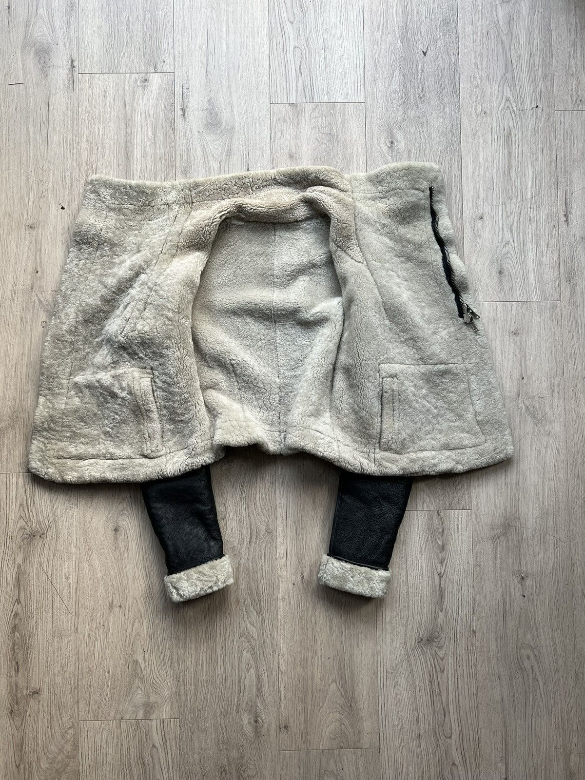 Rick Owens sherling leather jacket olmar and mirta