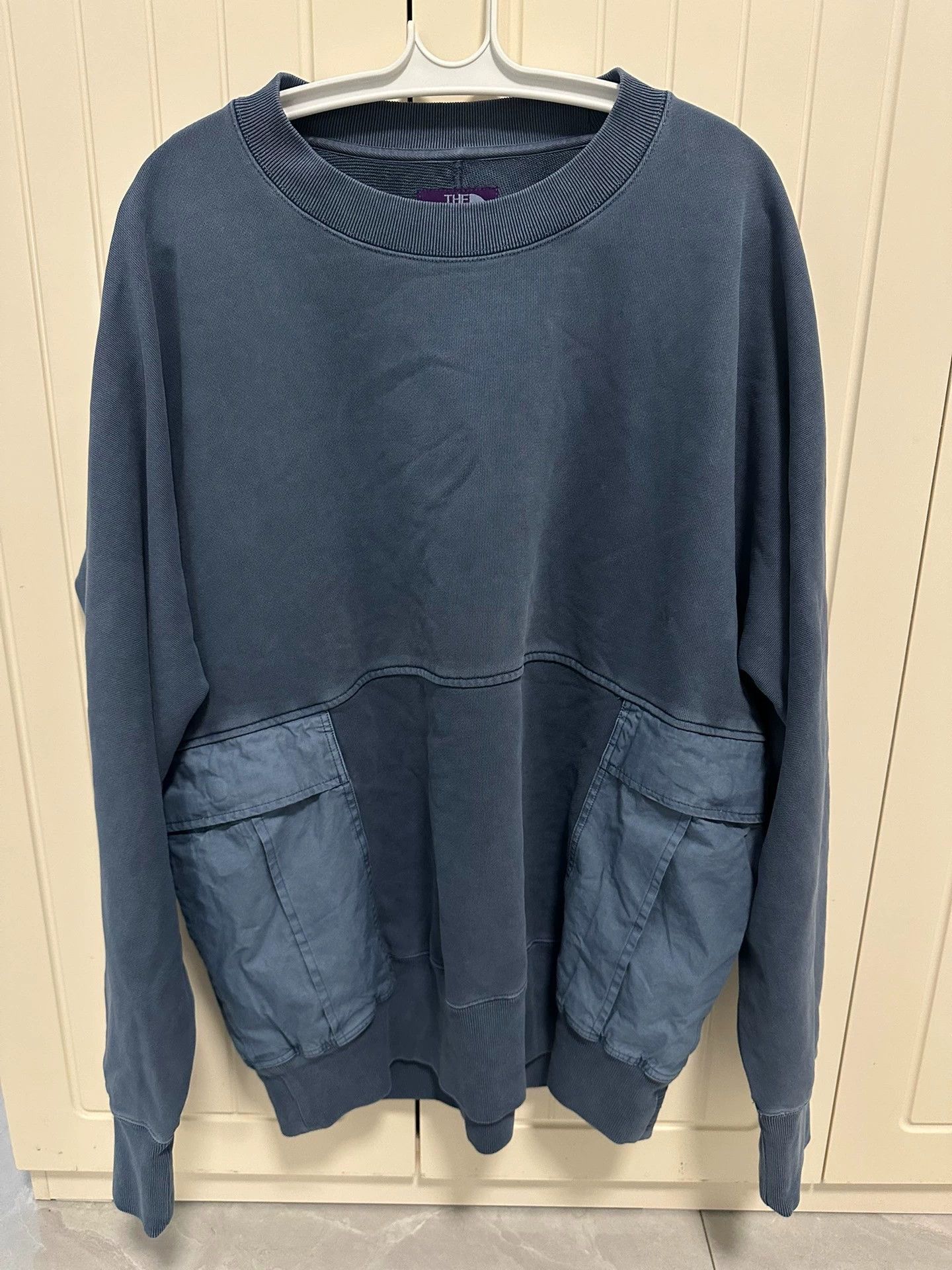 The North Face TNF Purple Label 25SS 11oz US Cotton Dyed Pocket Crewneck Size US L / EU 52-54 / 3 - 1 Thumbnail