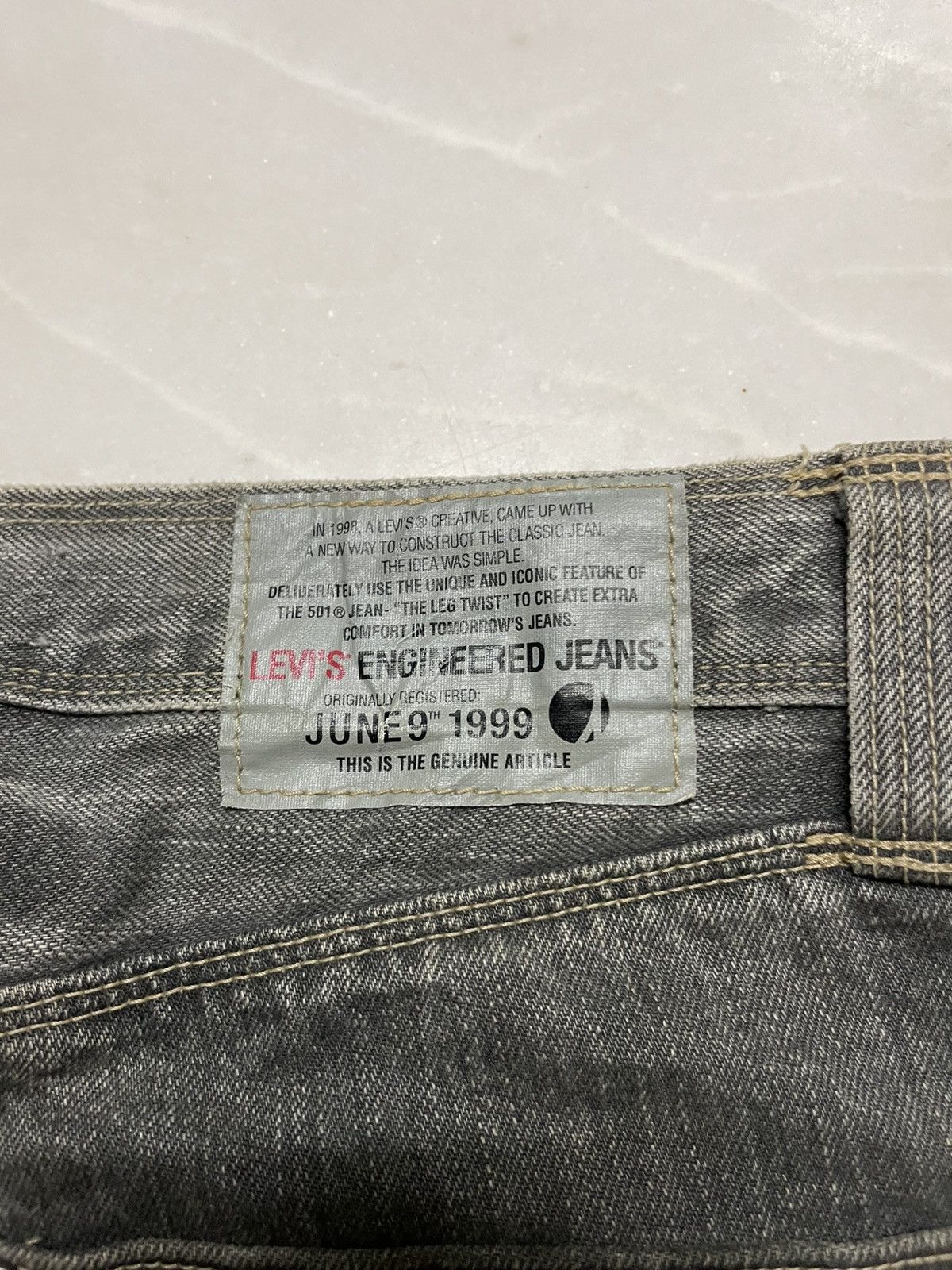 Levi's 💥Vintage 90s Levi’s Engineered Jeans Claw Mudwash Quarter Size US 30 / EU 46 - 18 Thumbnail