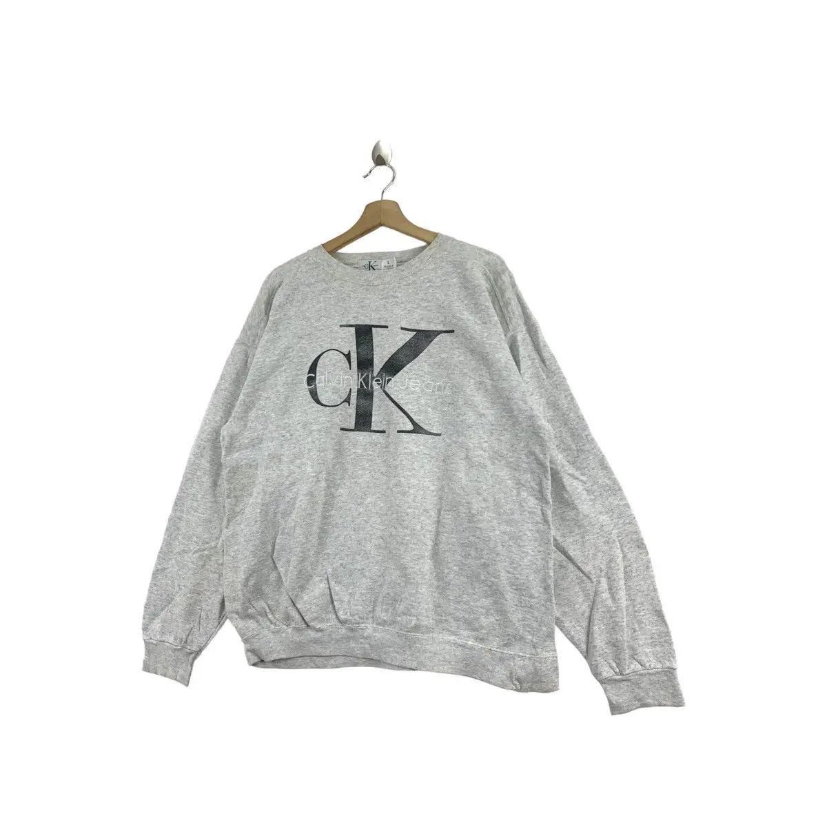Calvin Klein Vintage 90’ CK CALVIN KLEIN Made In USA Big Logo Sweatshirt Size L / US 10 / IT 46 - 4 Thumbnail