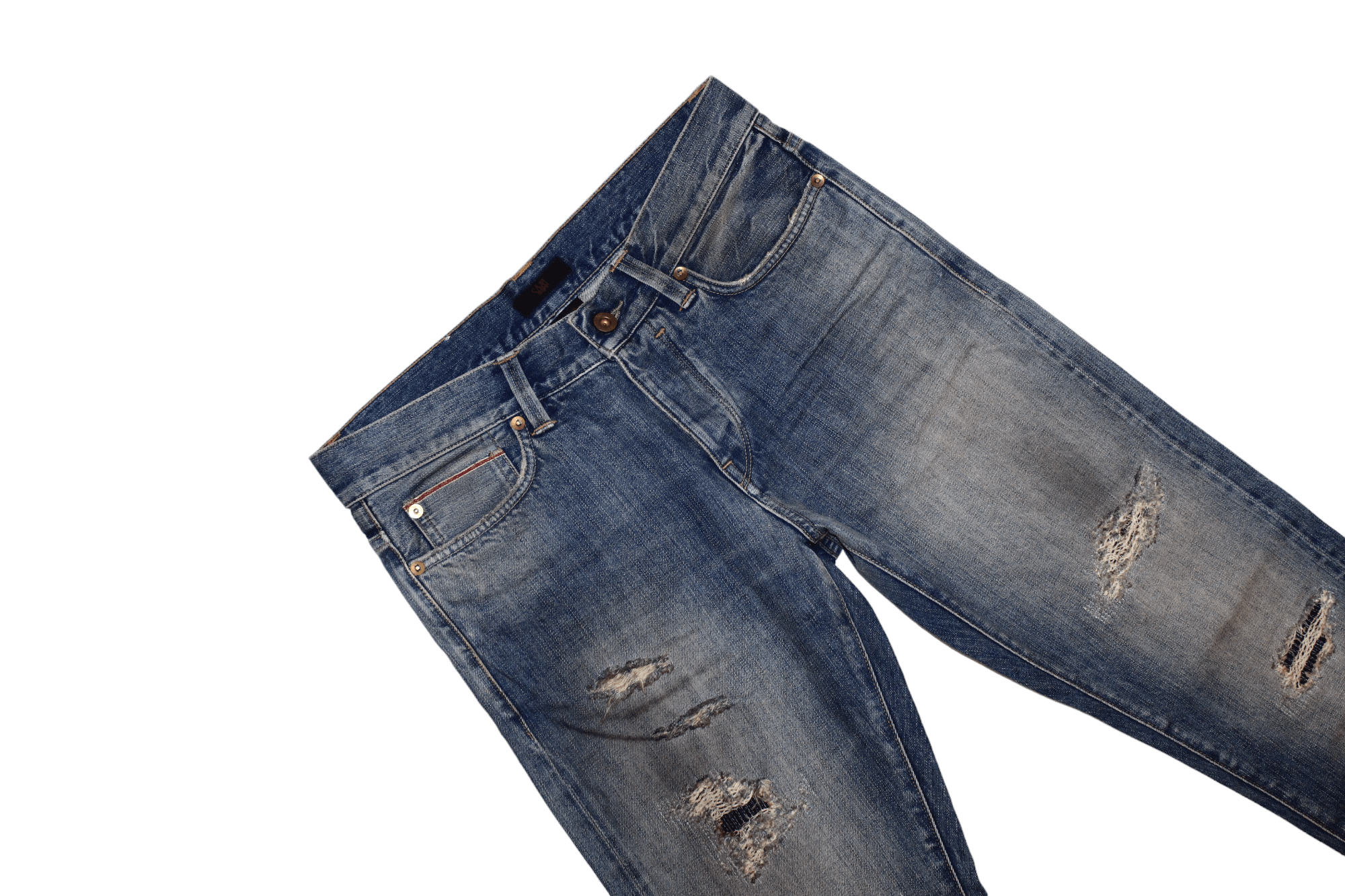 If Six Was Nine 💥 BLUEZONE 2017 Runway Jeans RED SELVAGE. 4x Brands Collab Size US 30 / EU 46 - 3 Thumbnail