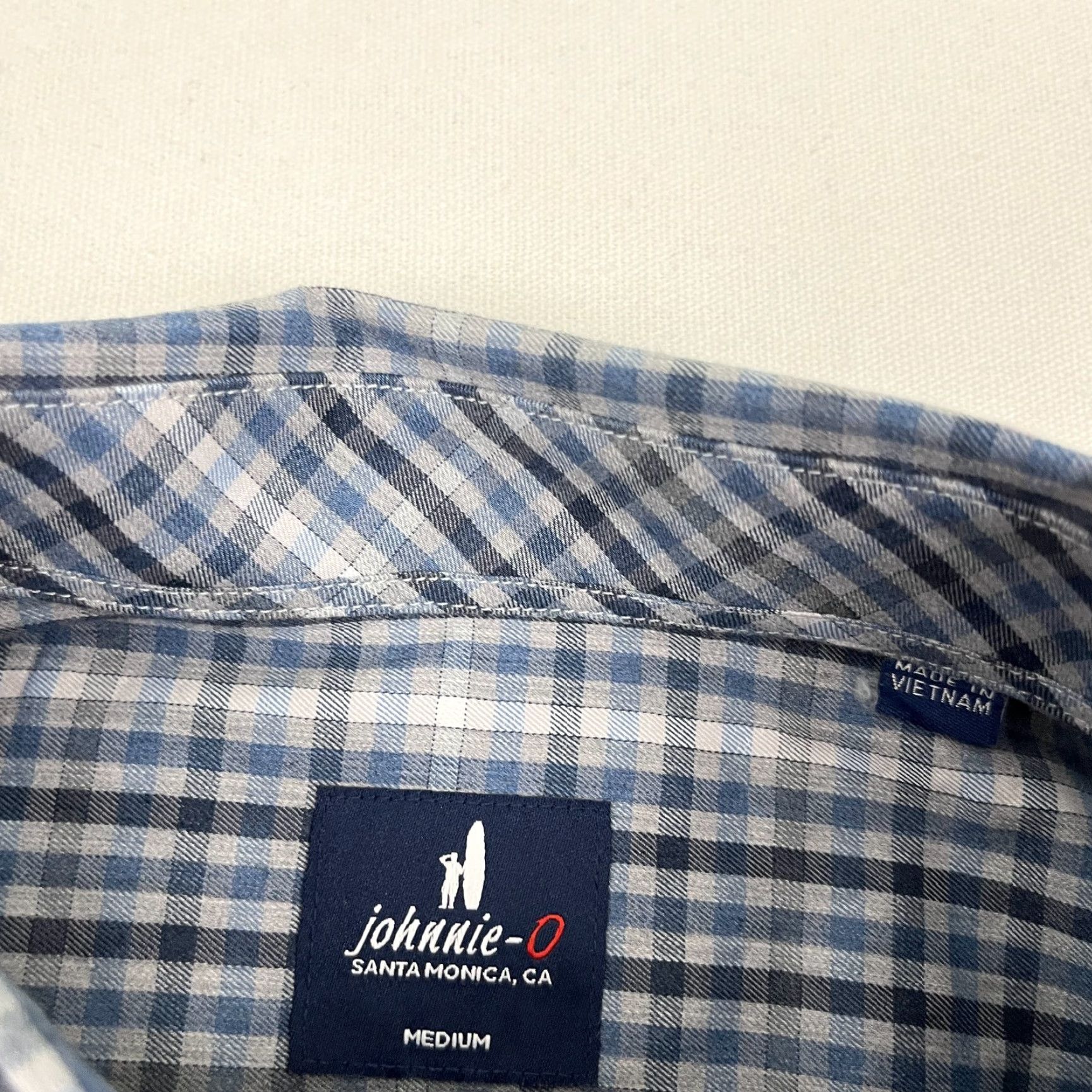 johnnie-O johnnie-O Matthew Shirt Mens M Blue Plaid Button-Down Casual Shirt Size US M / EU 48-50 / 2 - 4 Thumbnail