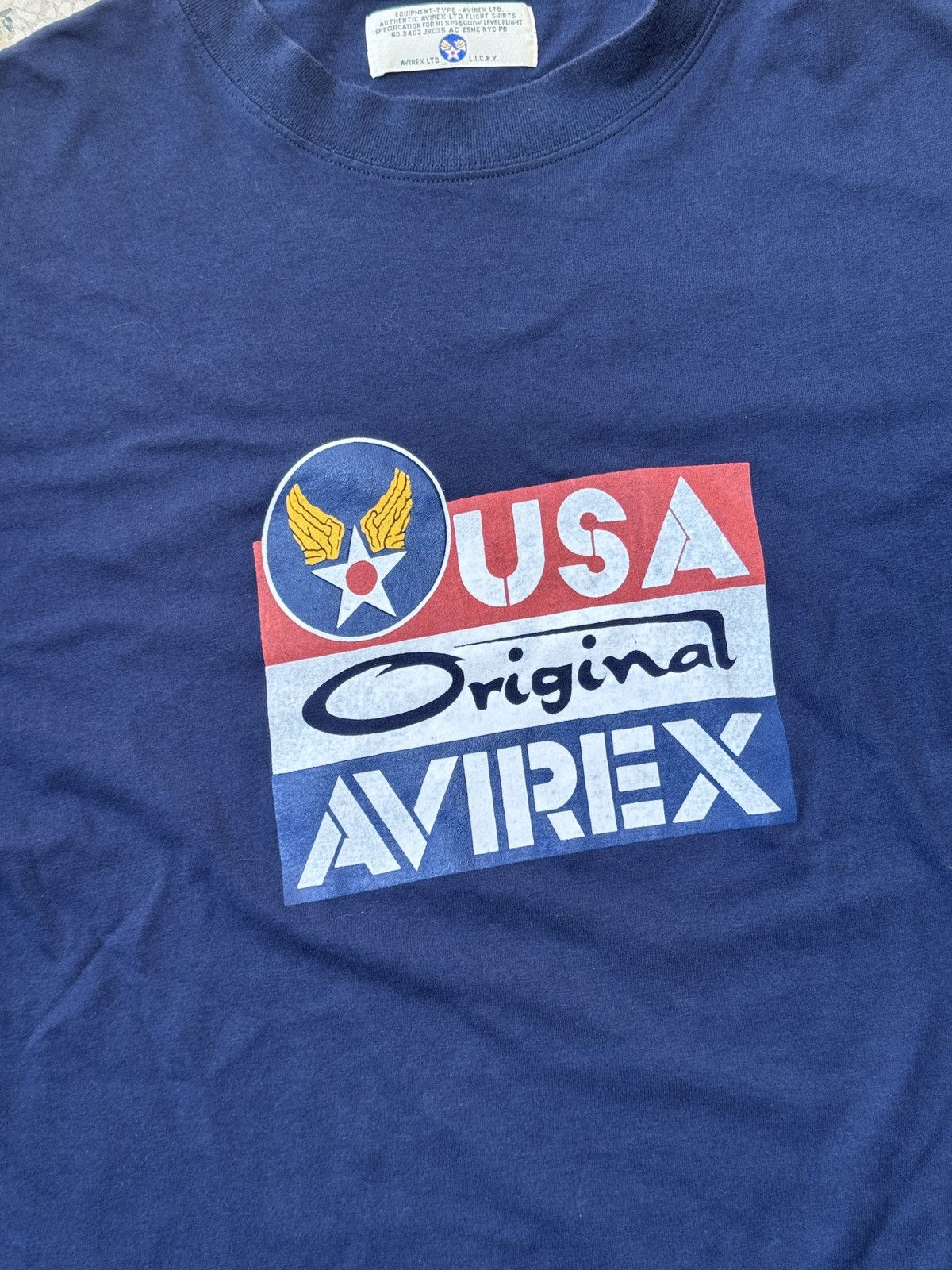 Avirex × Vintage Avirex Usa Vintage Logo t shirt Air Force Size US XL / EU 56 / 4 - 2 Thumbnail
