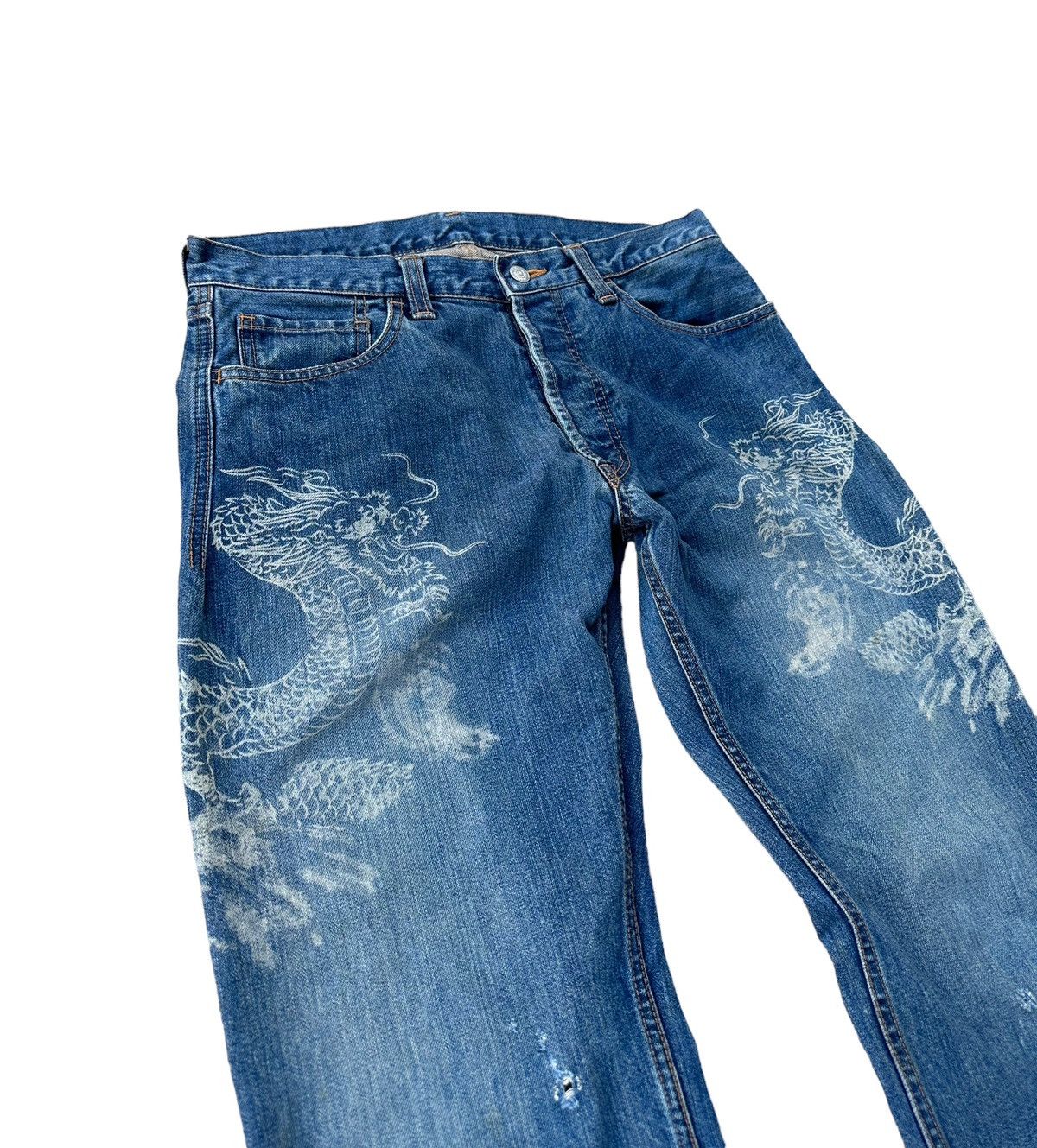 Eternal Eternal dragon printed denim jeans Size US 32 / EU 48 - 5 Thumbnail