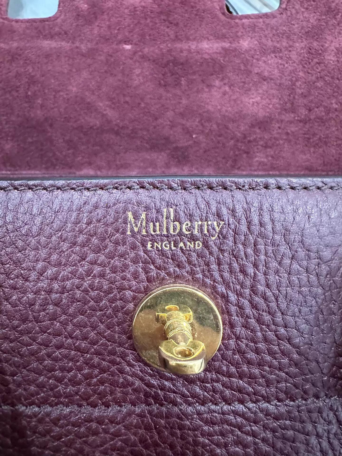 Mulberry Mulberry Bayswater Wine Red Gold 26cm 99New Size ONE SIZE - 5 Thumbnail