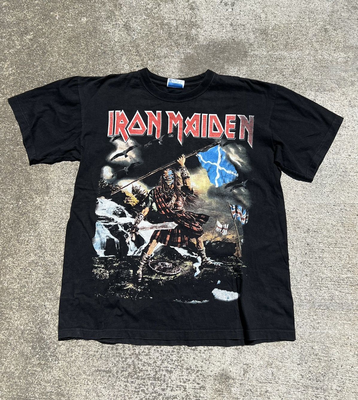 image of Band Tees 90's Iron Maiden Euro Parking Loot Boot in Black, Men's (Size XL)