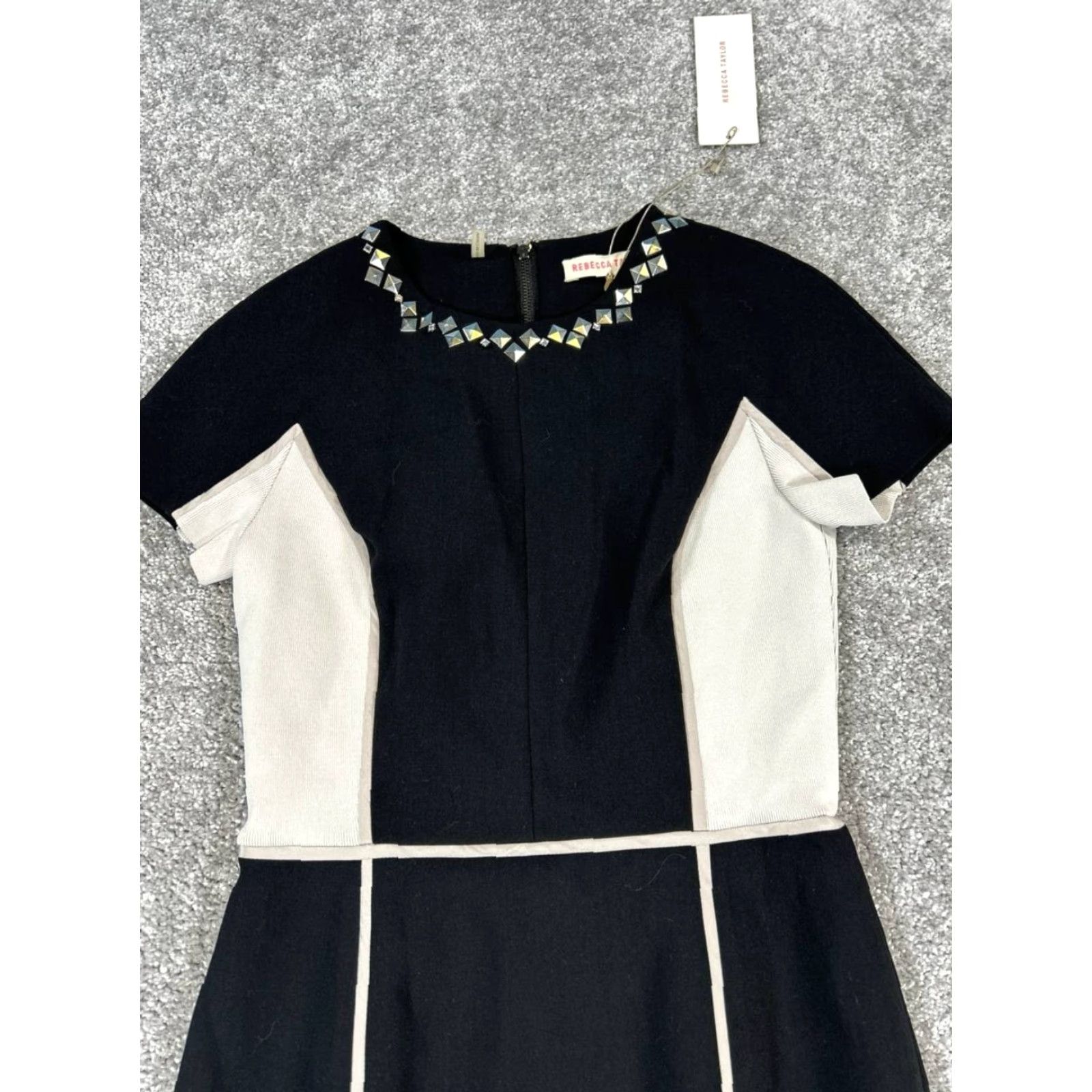 Rebecca Taylor Rebecca Taylor Dress Womens Large Black White Blouson New Size L / US 10 / IT 46 - 2 Thumbnail
