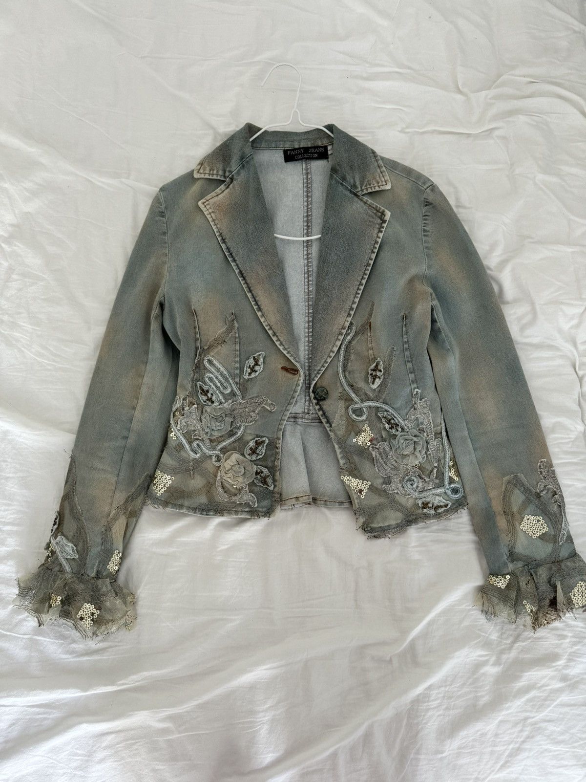 Vintage Washed Denim Jacket Size S / US 4 / IT 40 - 1 Thumbnail