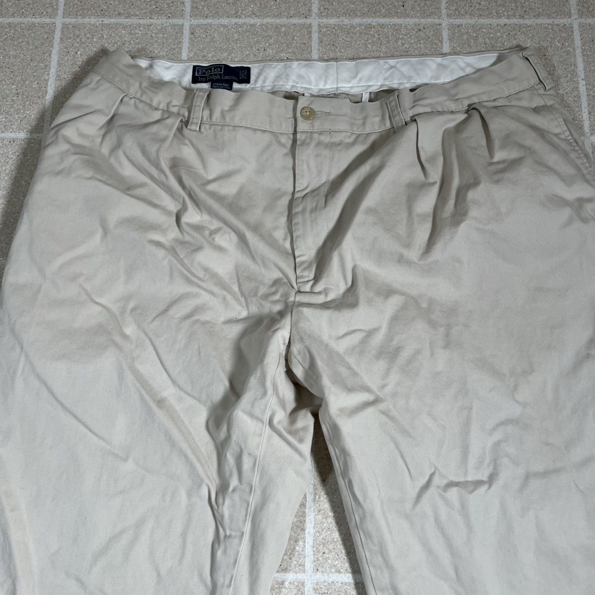 Polo Ralph Lauren Polo Ralph Lauren Ethan Pants Khaki Flat Classic Fit Pony Size US 38 / EU 54 - 2 Thumbnail