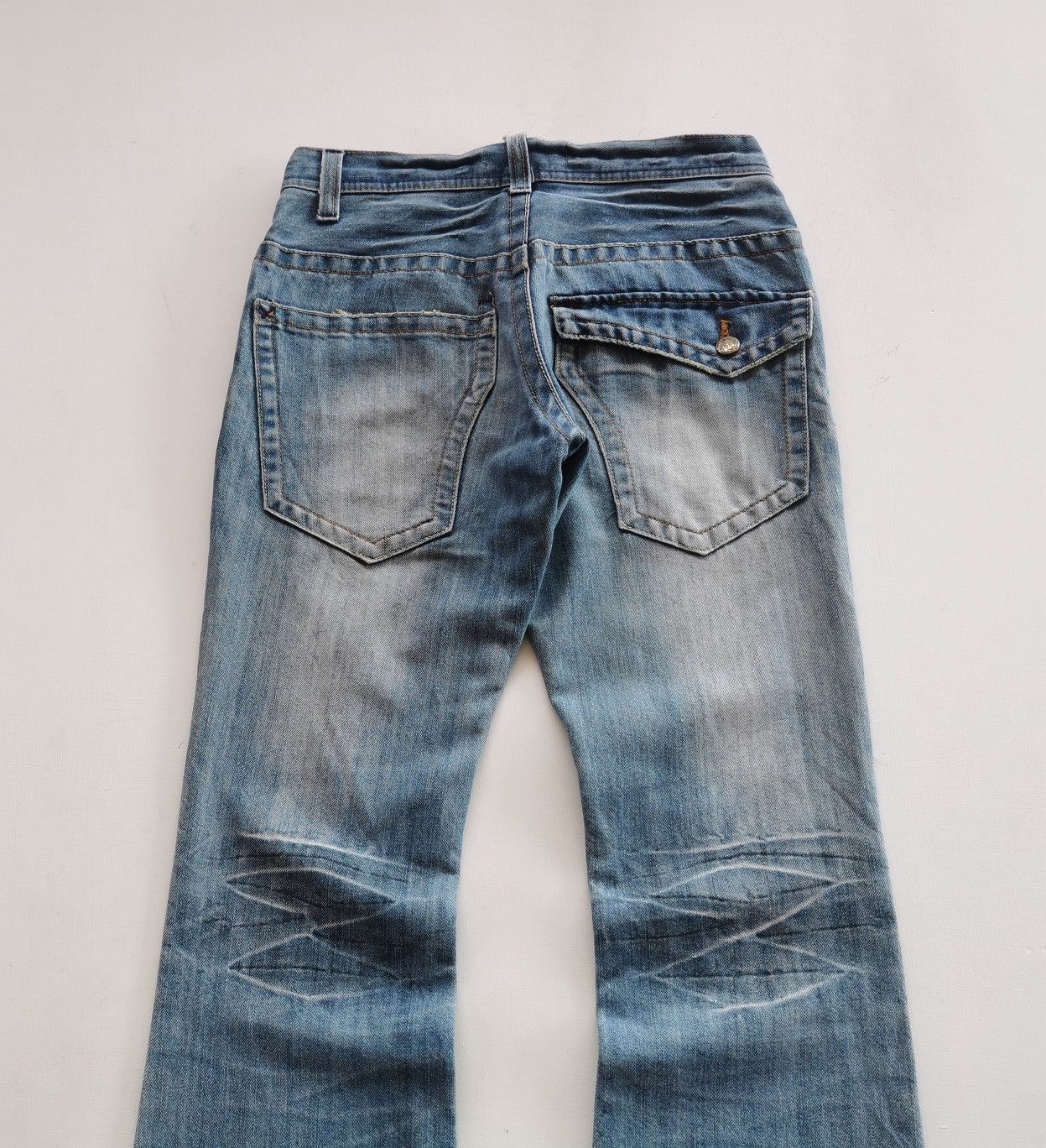 Japanese Brand Root Three Style Bootcut Distressed Jeans Size US 28 / EU 44 - 7 Thumbnail