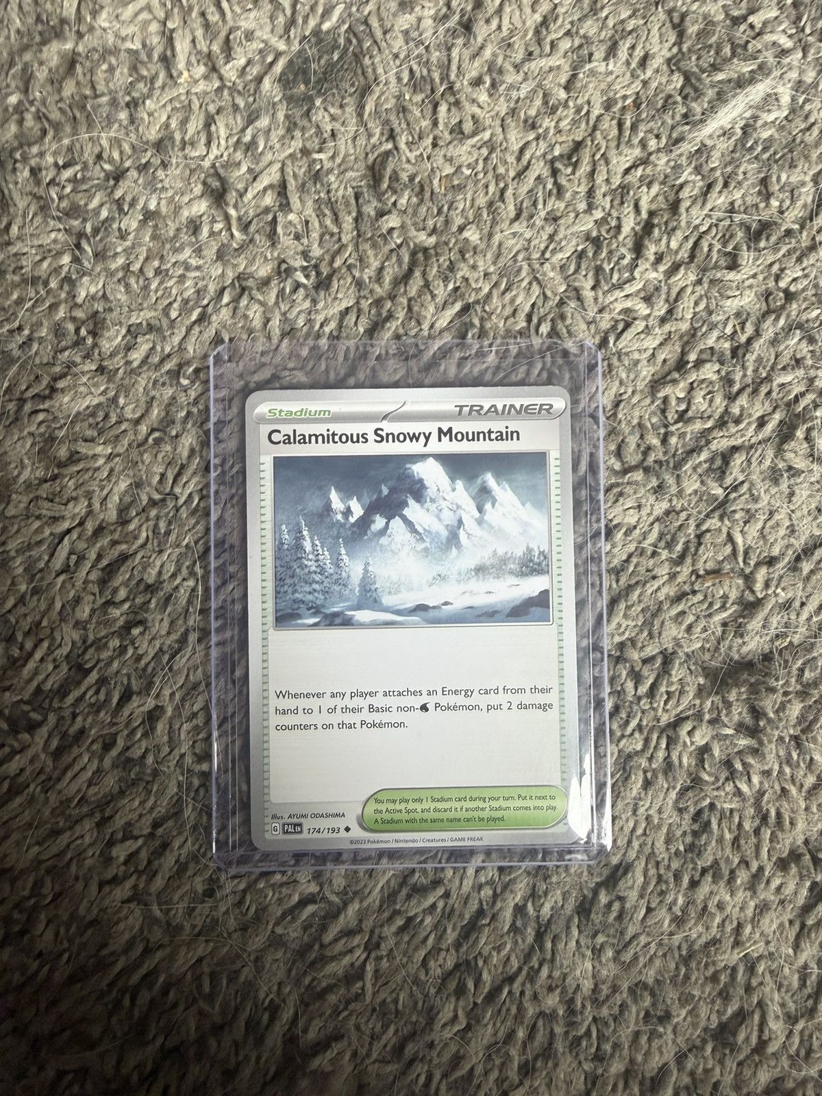 Pokemon 2023 Pokémon Calamitous Snowy Mountain Card Size ONE SIZE - 1 Thumbnail