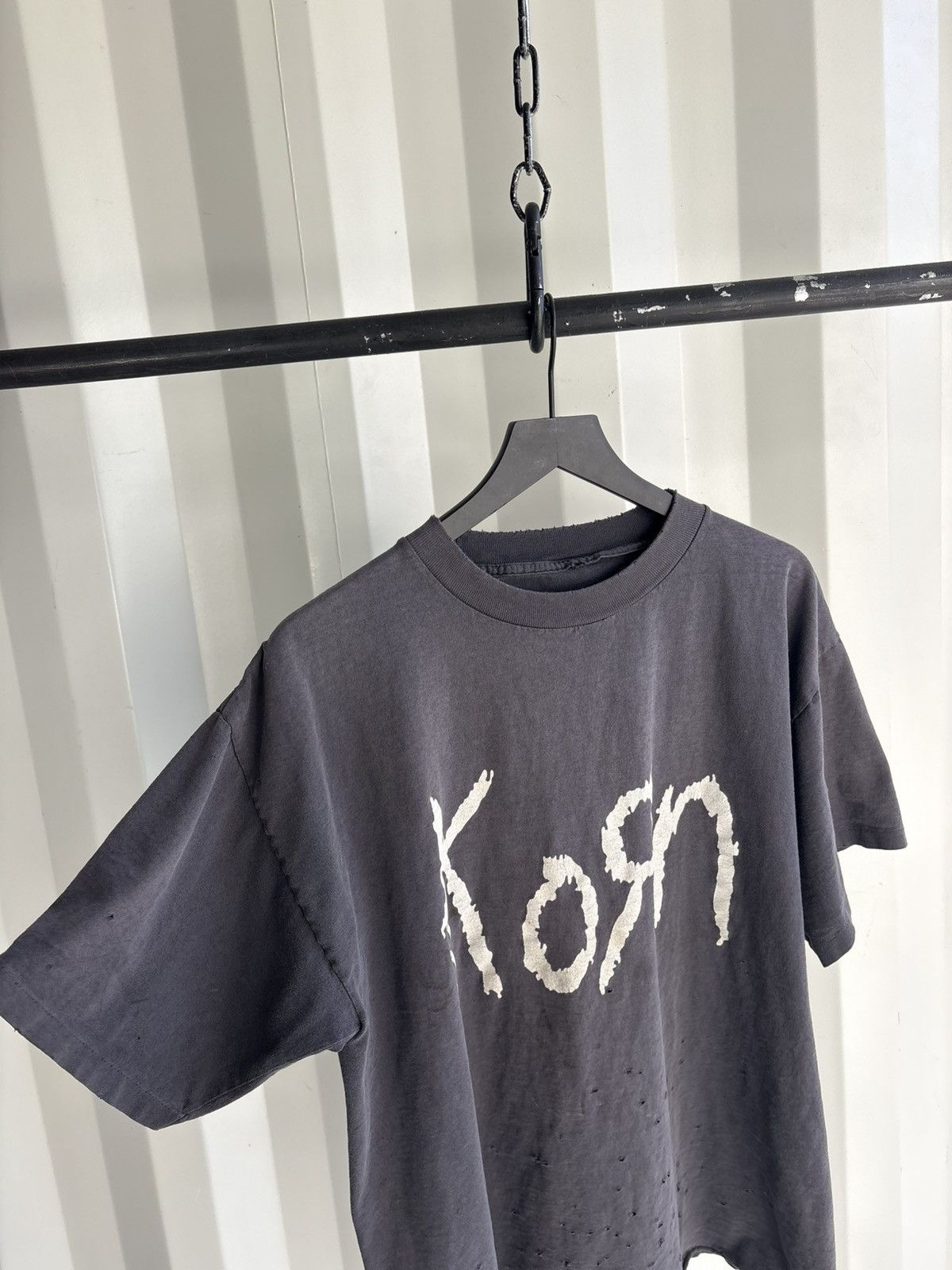 Band Tees Thrashed Korn Faded Distressed Shirt GRUNGE Band Size US XL / EU 56 / 4 - 4 Thumbnail