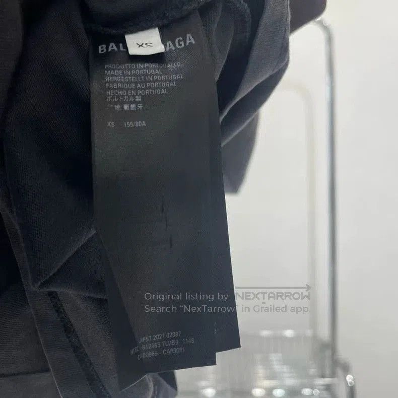 Balenciaga Balenciaga Washed Logo Short Sleeve Tee. Size US XS / EU 42 / 0 - 5 Thumbnail