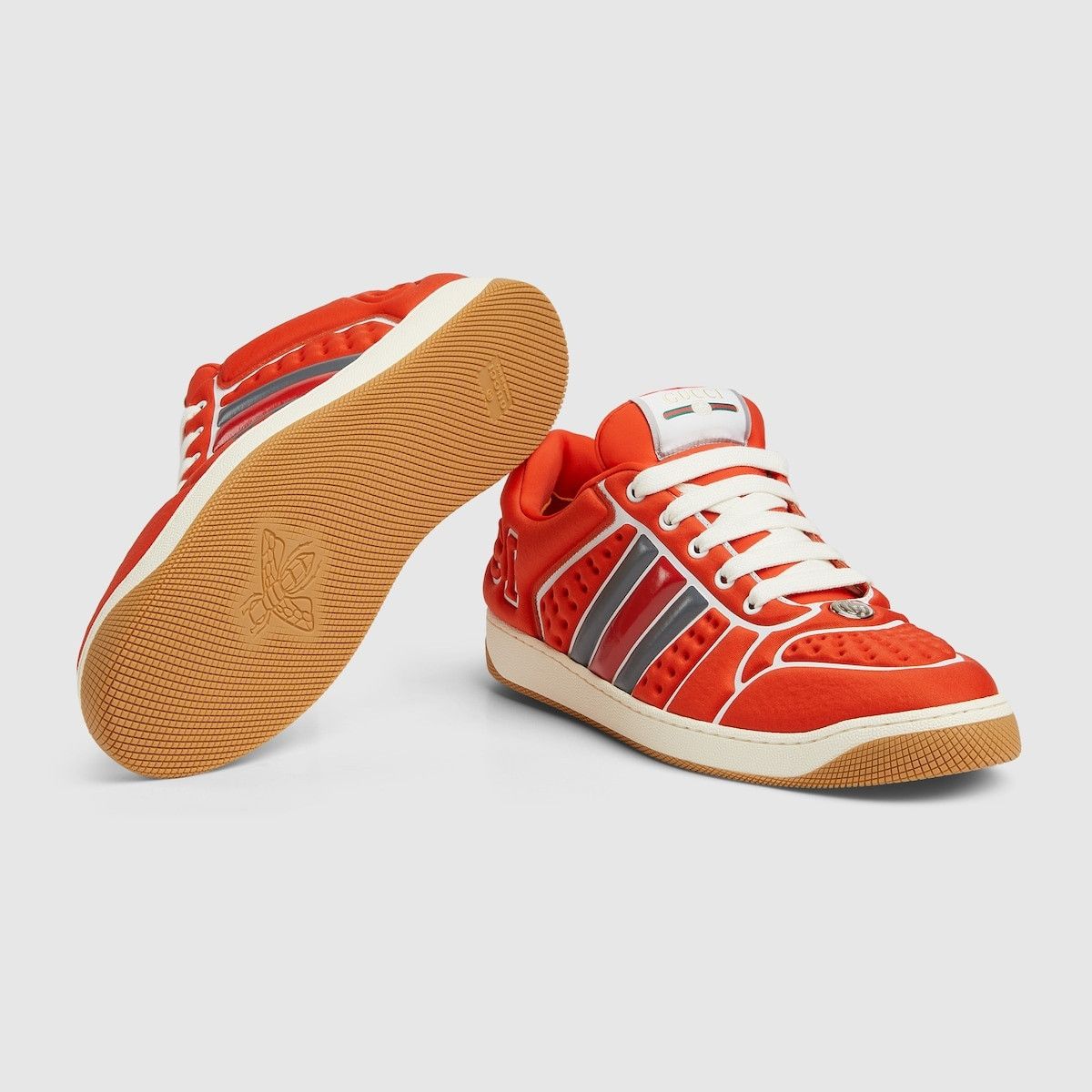 Gucci o1mt1gz0525 Men's Screener Sneakers With Web in Multicolor Size US 9.5 / EU 42-43 - 6 Thumbnail
