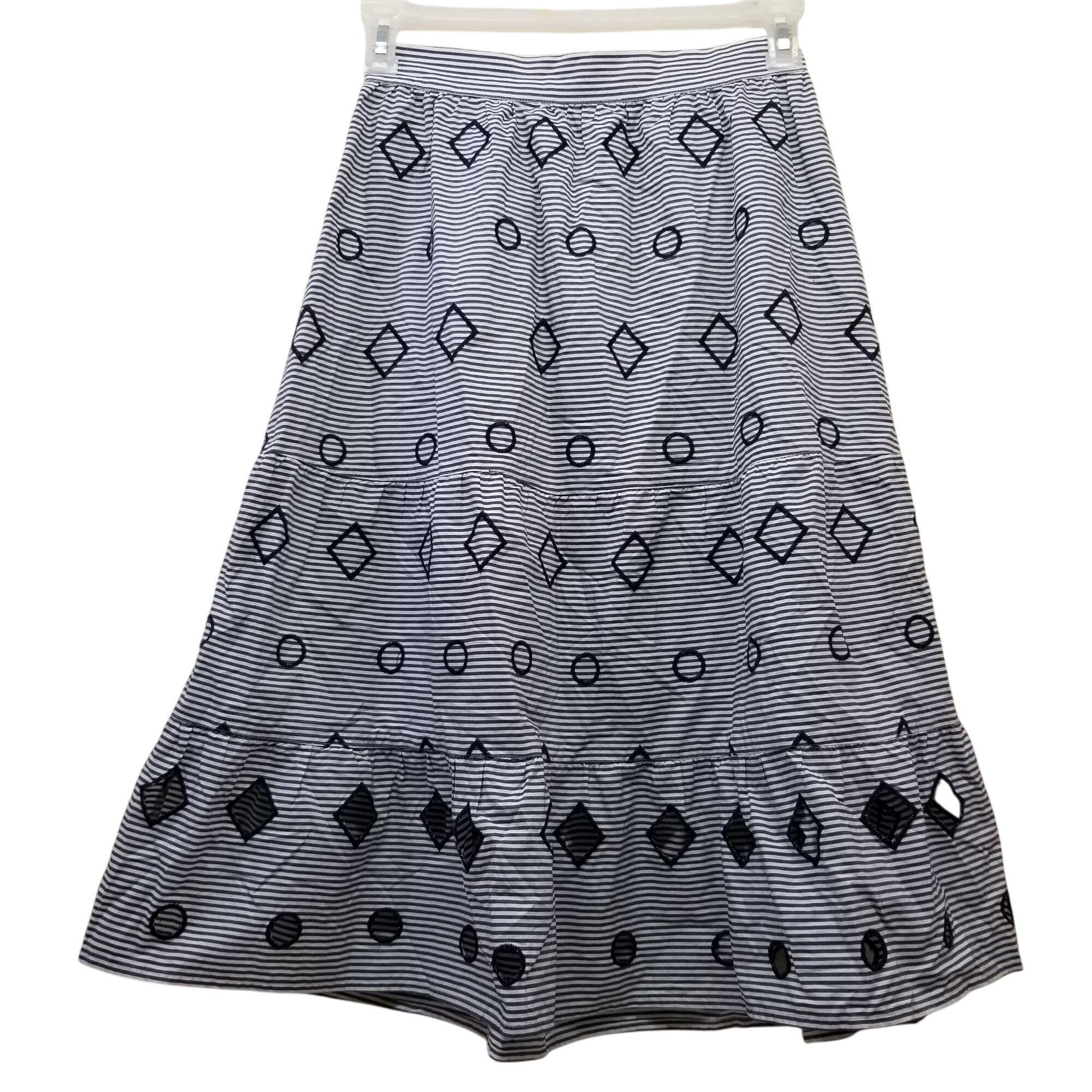Madewell Madewell S Blue White Stripe Tiered Skirt Nautical Coastal E Size 27" / US 4 / IT 40 - 6 Thumbnail