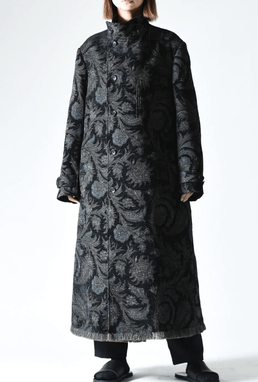 Yohji Yamamoto Yohji Yamamoto Pour Homme Ink dyed Gobelin Stand Collar Coat Size US S / EU 44-46 / 1 - 4 Thumbnail