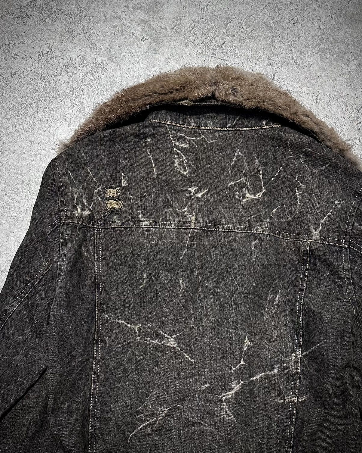 Japanese Brand Vkei In The Attic Fur Collar Denim Jacket Kmrii Lgb Style Size US M / EU 48-50 / 2 - 6 Thumbnail