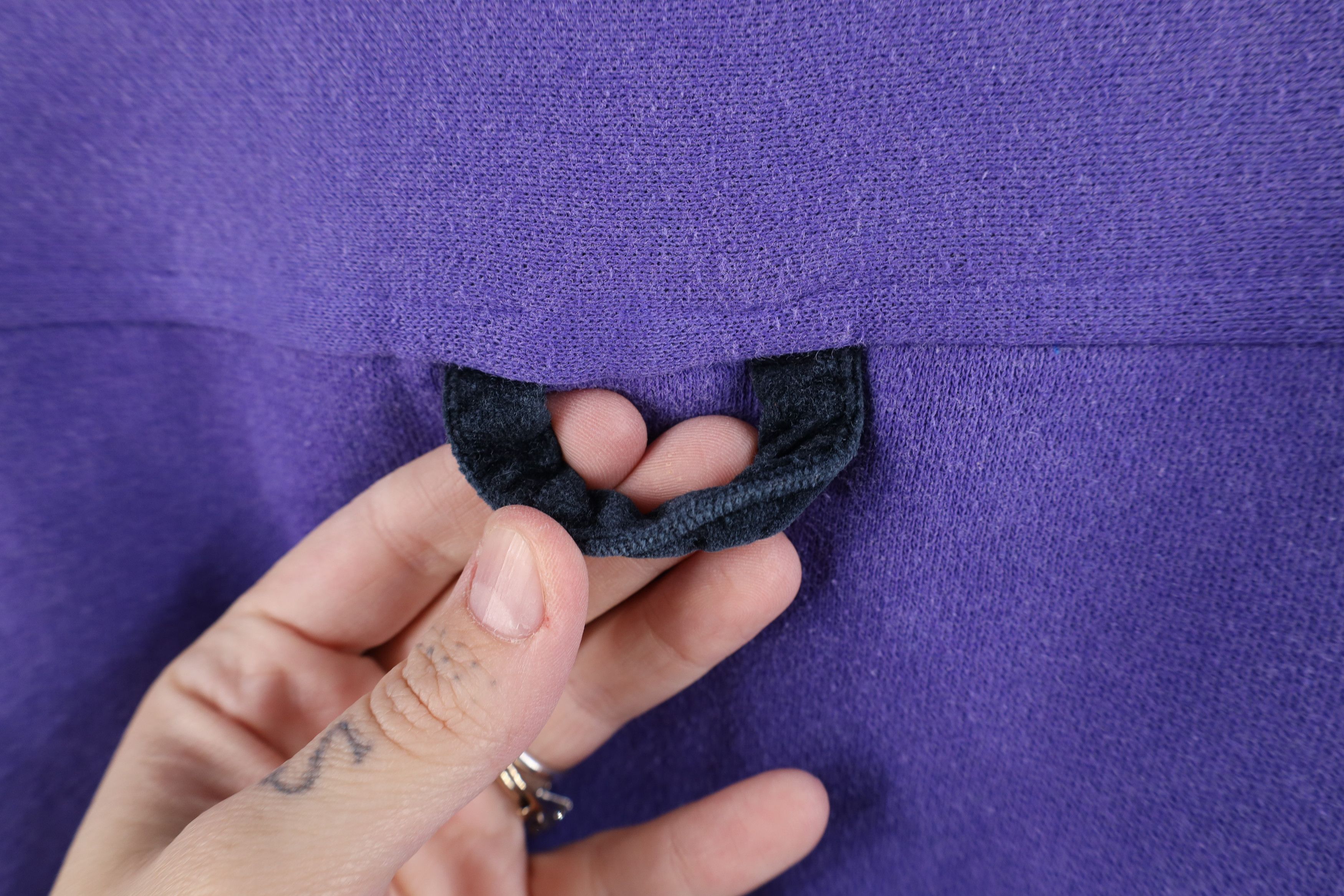Vintage Vintage 90s IOU Spell Out Football Jersey Sweatshirt Purple Size M / US 6-8 / IT 42-44 - 11 Thumbnail