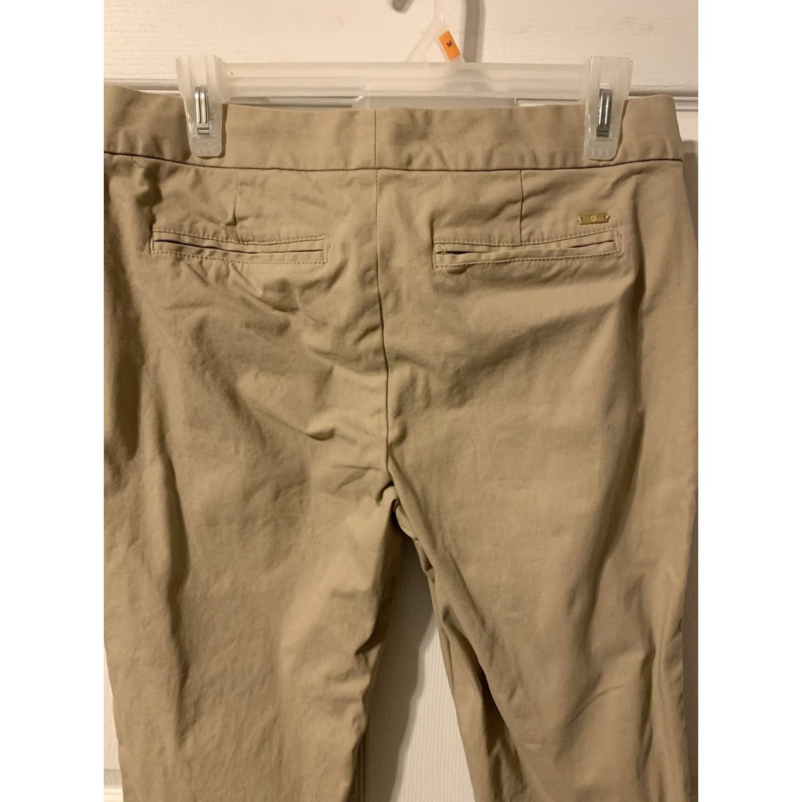 Tommy Hilfiger Tommy Hilfiger Womens 8 Khaki Flat Front Work Pants Chino Beige Size 30" / US 8 / IT 44 - 5 Thumbnail
