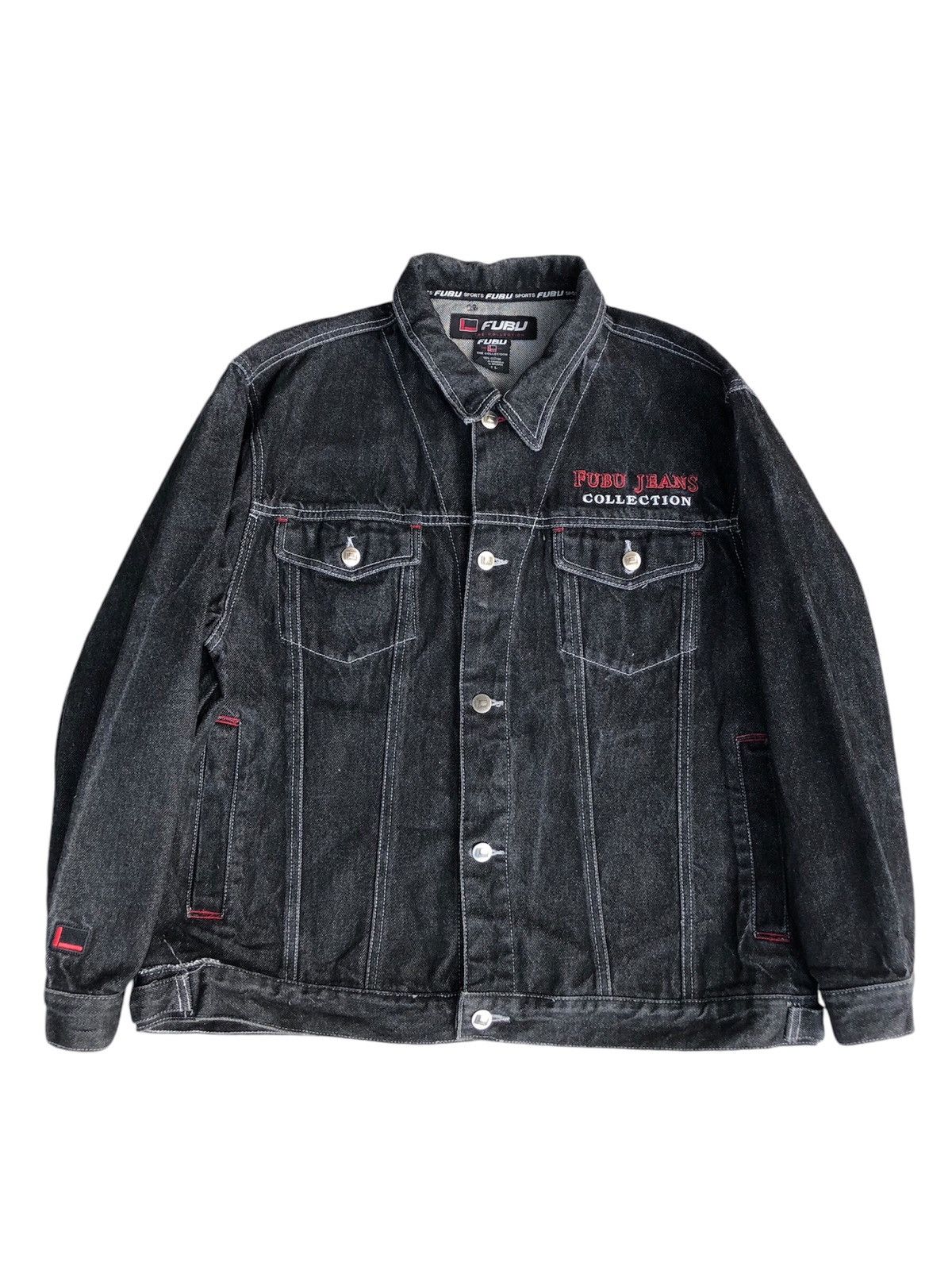 Fubu Y2k Fubu Denim Jacket Embroidered Jeans Size US L / EU 52-54 / 3 - 1 Thumbnail