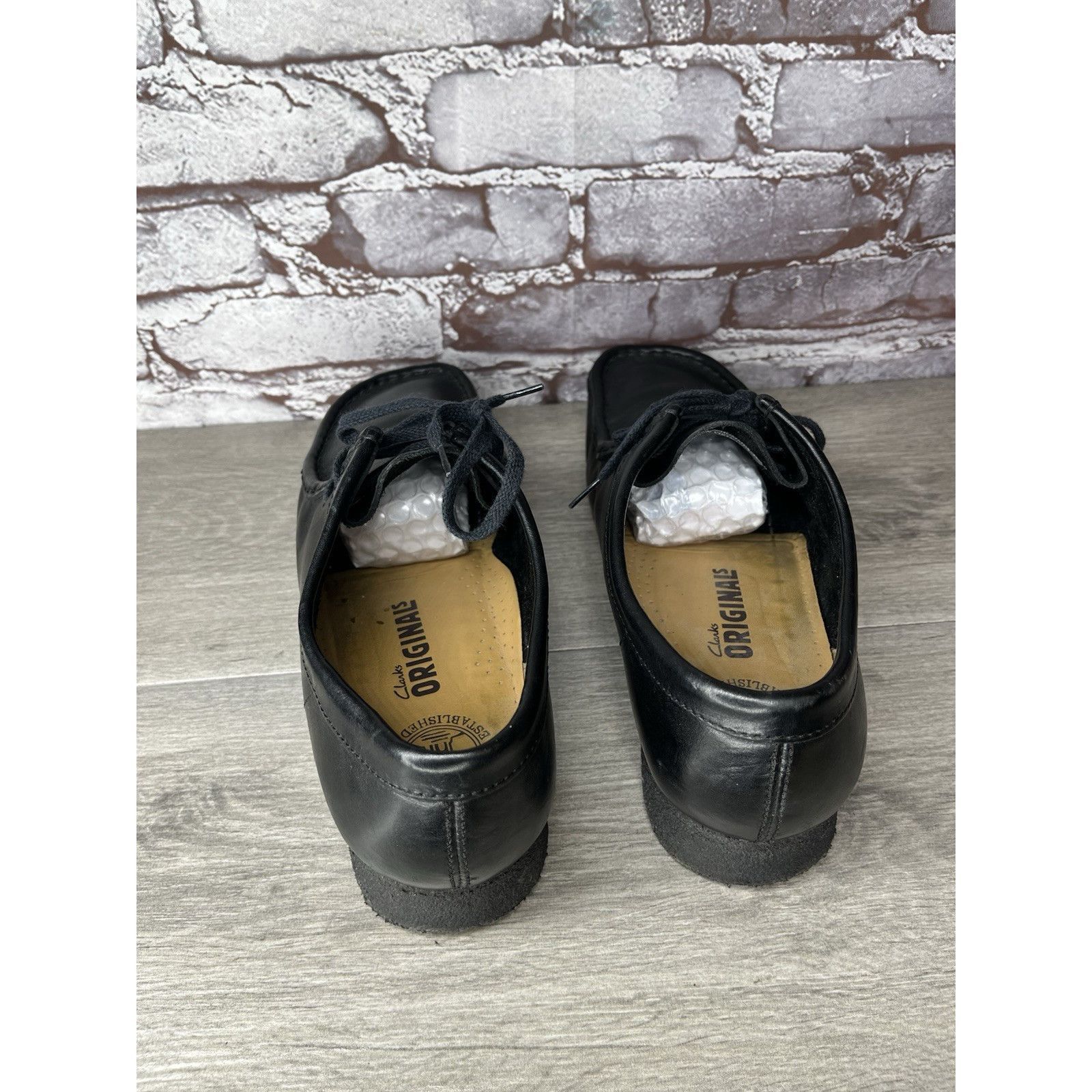Clarks Clarks Wallabees Black Leather Moccasins Chukka Boots Shoes Size US 11 / EU 44 - 16 Thumbnail