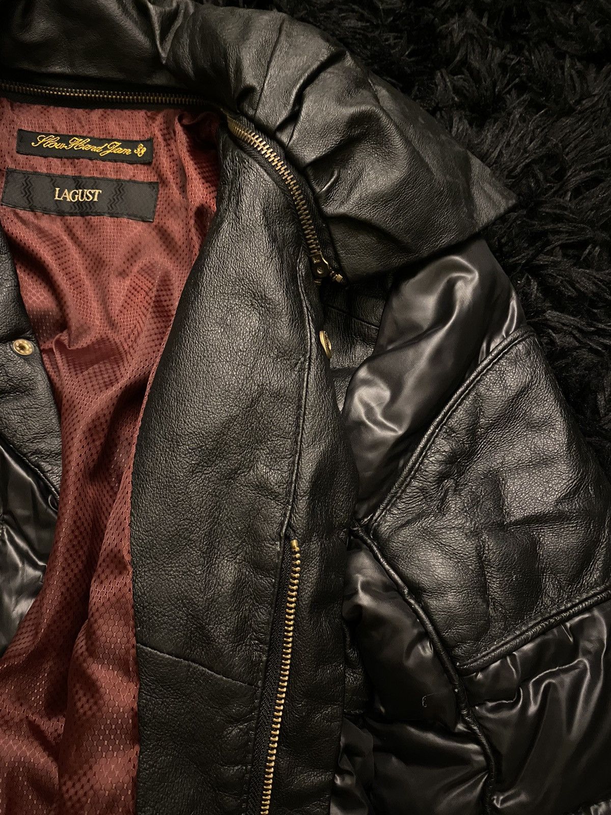 Japanese Brand Lagust Biker Pig Skin Puffer Jacket Size US S / EU 44-46 / 1 - 6 Thumbnail