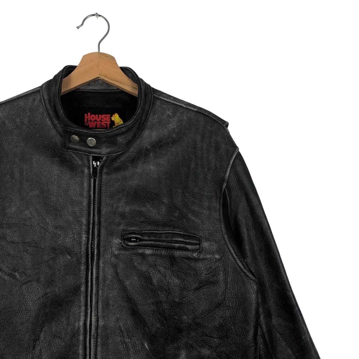 Japanese Brand 🔥90’s Vintage Leather Jacket Biker House Of West Racer Size US XL / EU 56 / 4 - 5 Thumbnail