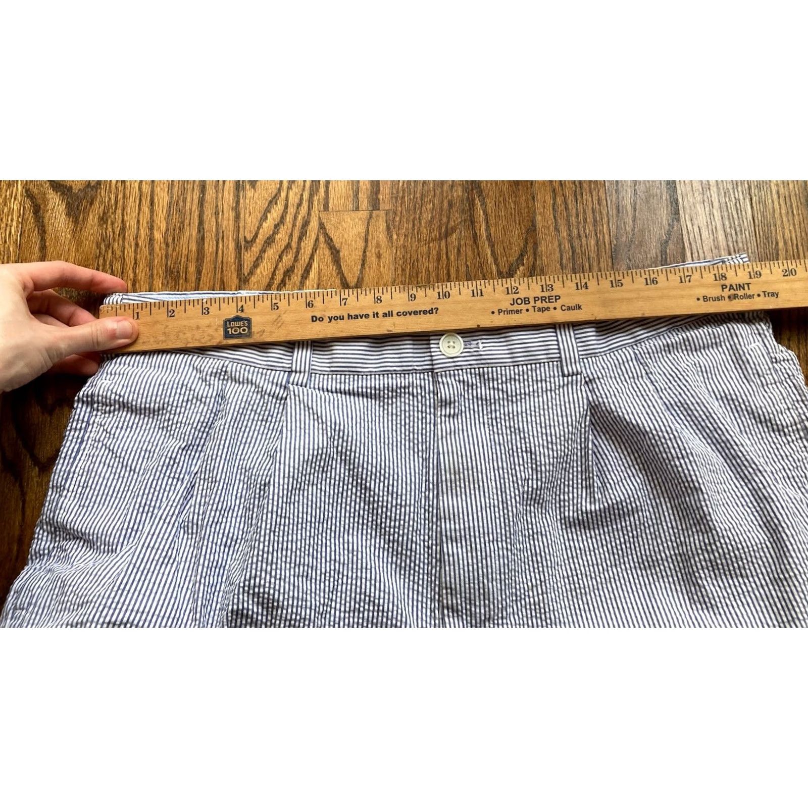 Brooks Brothers Brooks Brothers Pants Mens 40 Blue Seersucker Size 40x32 fits 38x31 Elliot Cotton Size US 40 / EU 56 - 6 Thumbnail