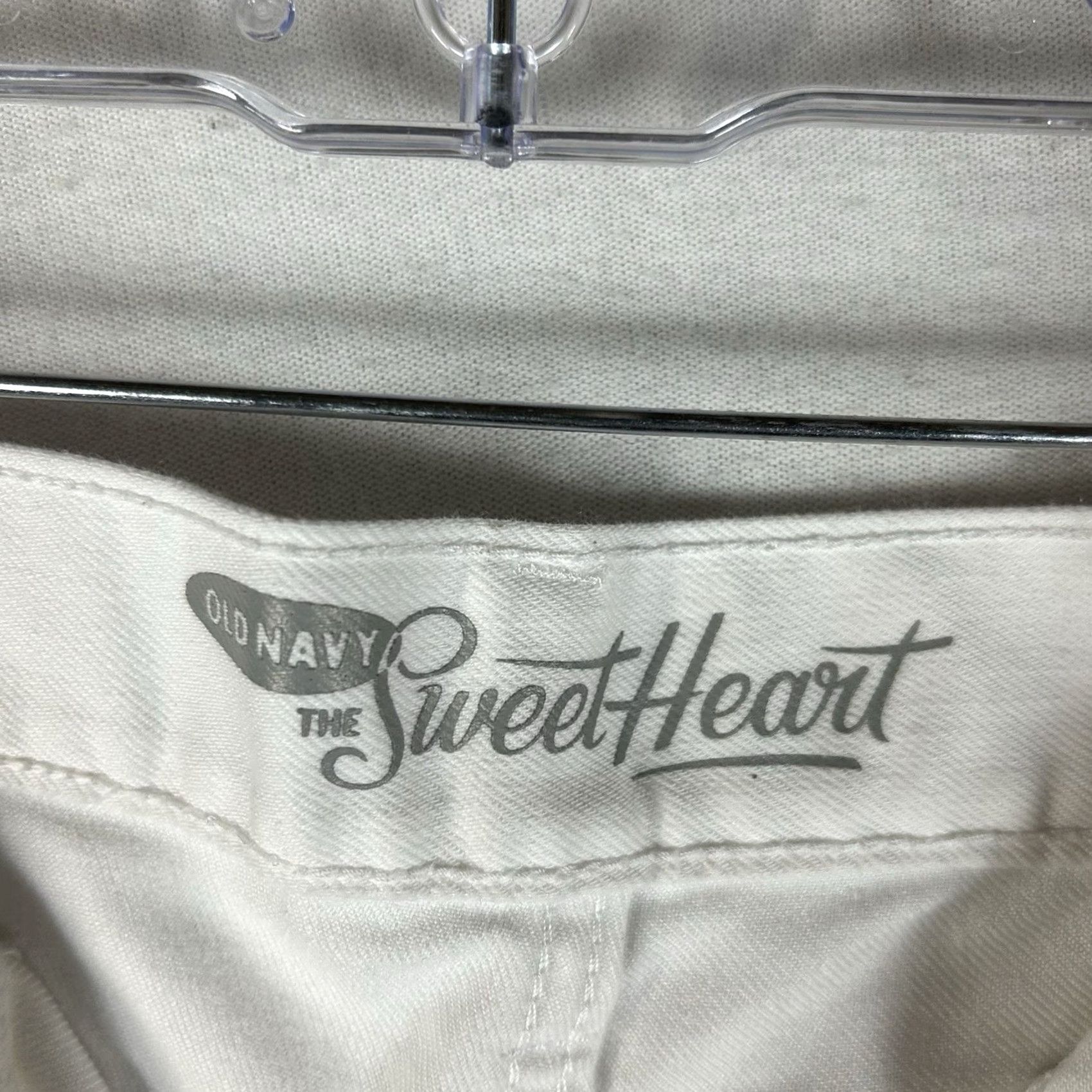 Old Navy Old Navy Bermuda Shorts Womens 2 White Stretch Cuffed Casual Twill Cotton Blend Spandex Reg" Size 26" / US 2 / IT 38 - 3 Thumbnail