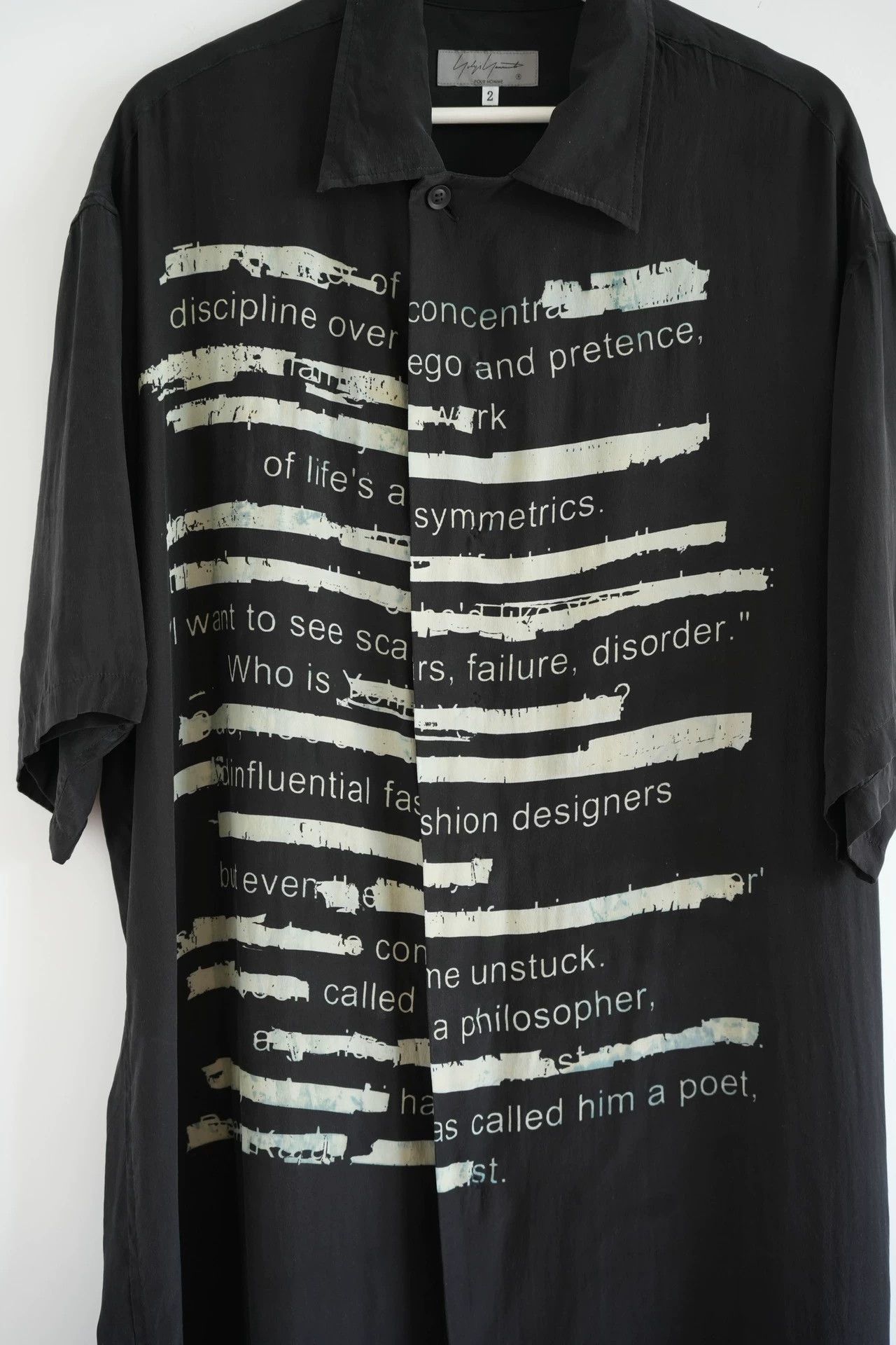 Yohji Yamamoto Yohji Yamamoto 22SS Silk Dinner Slogan Men's Shirt Size US M / EU 48-50 / 2 - 3 Thumbnail