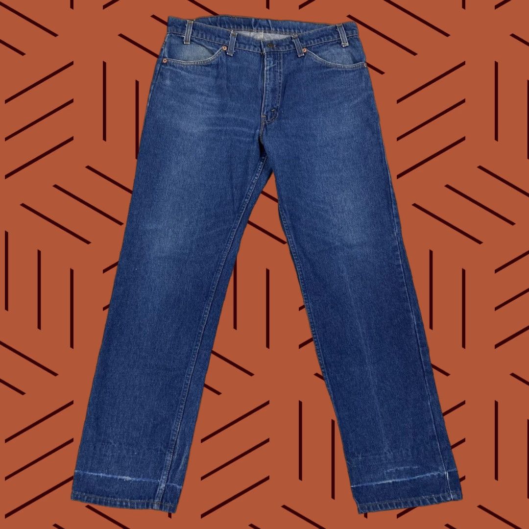 Levi's VTG Levi's 506 Jeans Denim Pants Men 36x32 Blue Dark Orange Tab 80s Regular Straight 8.5" Mens Size US 36 / EU 52 - 1 Thumbnail