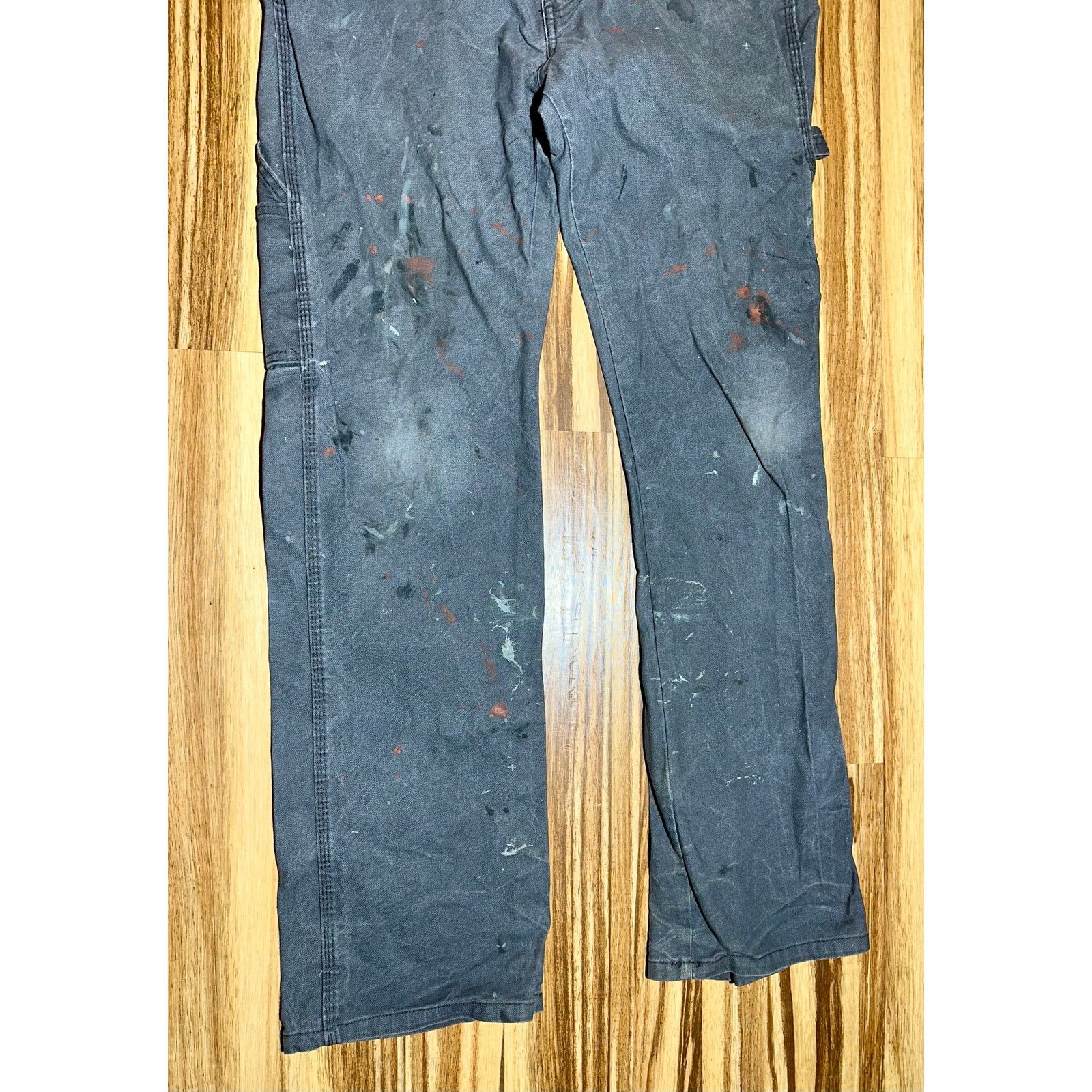 Dickies Gray Dickies Work Pants Size 33/32 Worn In Size US 33 - 3 Thumbnail