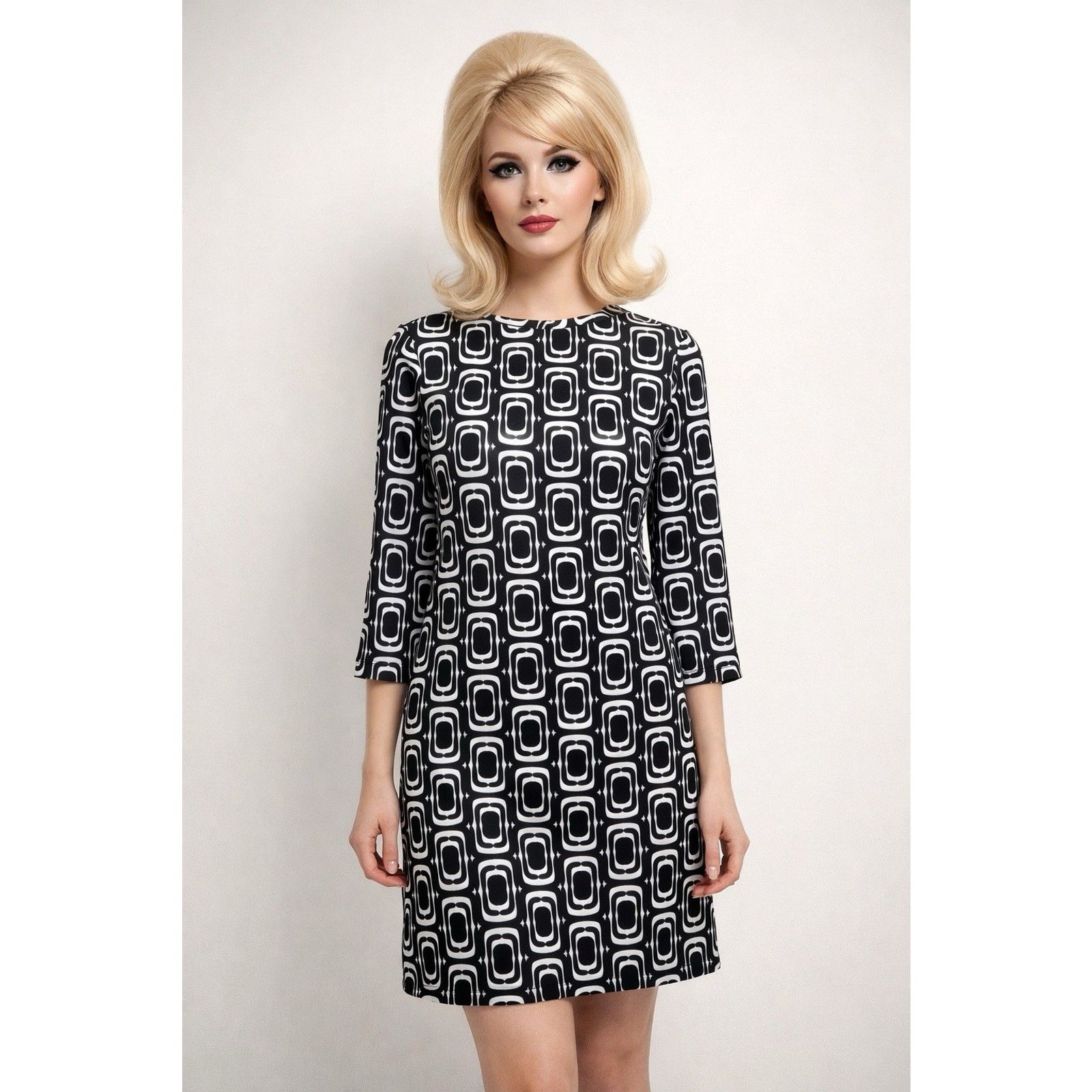 Other Lesley Evers XS Shift Dress Mid Retro 60s Style Size XS / US 0-2 / IT 36-38 - 1 Thumbnail
