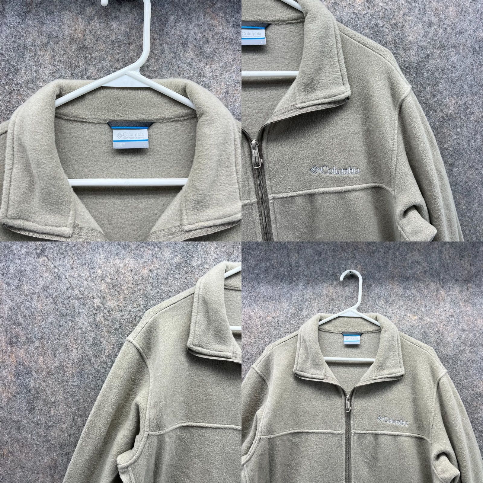 Vintage VINTAGE Columbia Sweater Men Large adult Beige Full Zip Polyester Full Zip Jacket Fleece Size US L / EU 52-54 / 3 - 8 Thumbnail