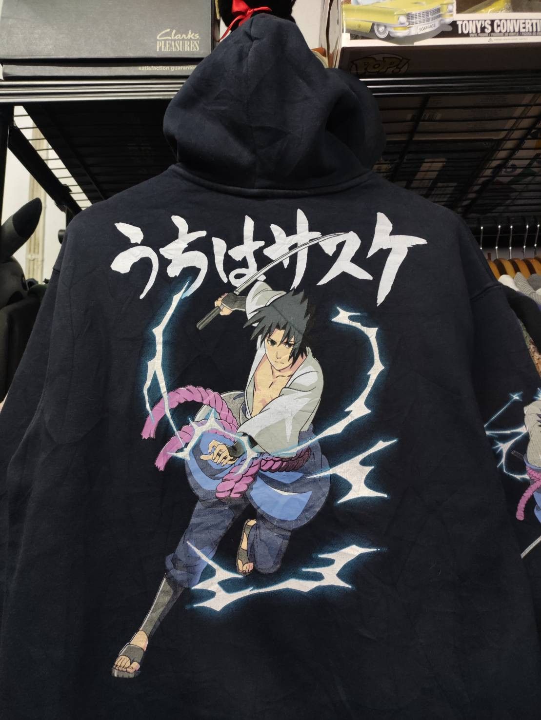 Anime Vtg 00 's Naruto Shippuden " Sasuke "Character Promo Hoodie Size US M / EU 48-50 / 2 - 1 Thumbnail