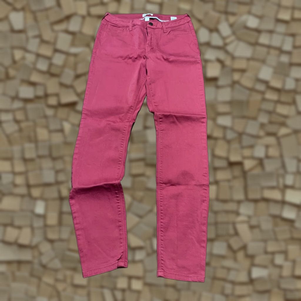 Market Market & Spruce Jeans Women's 4 Red Skinny Mid Rise Pockets Denim Cotton 5-Pocket Clothing Womens Size 27" / US 4 / IT 40 - 1 Thumbnail