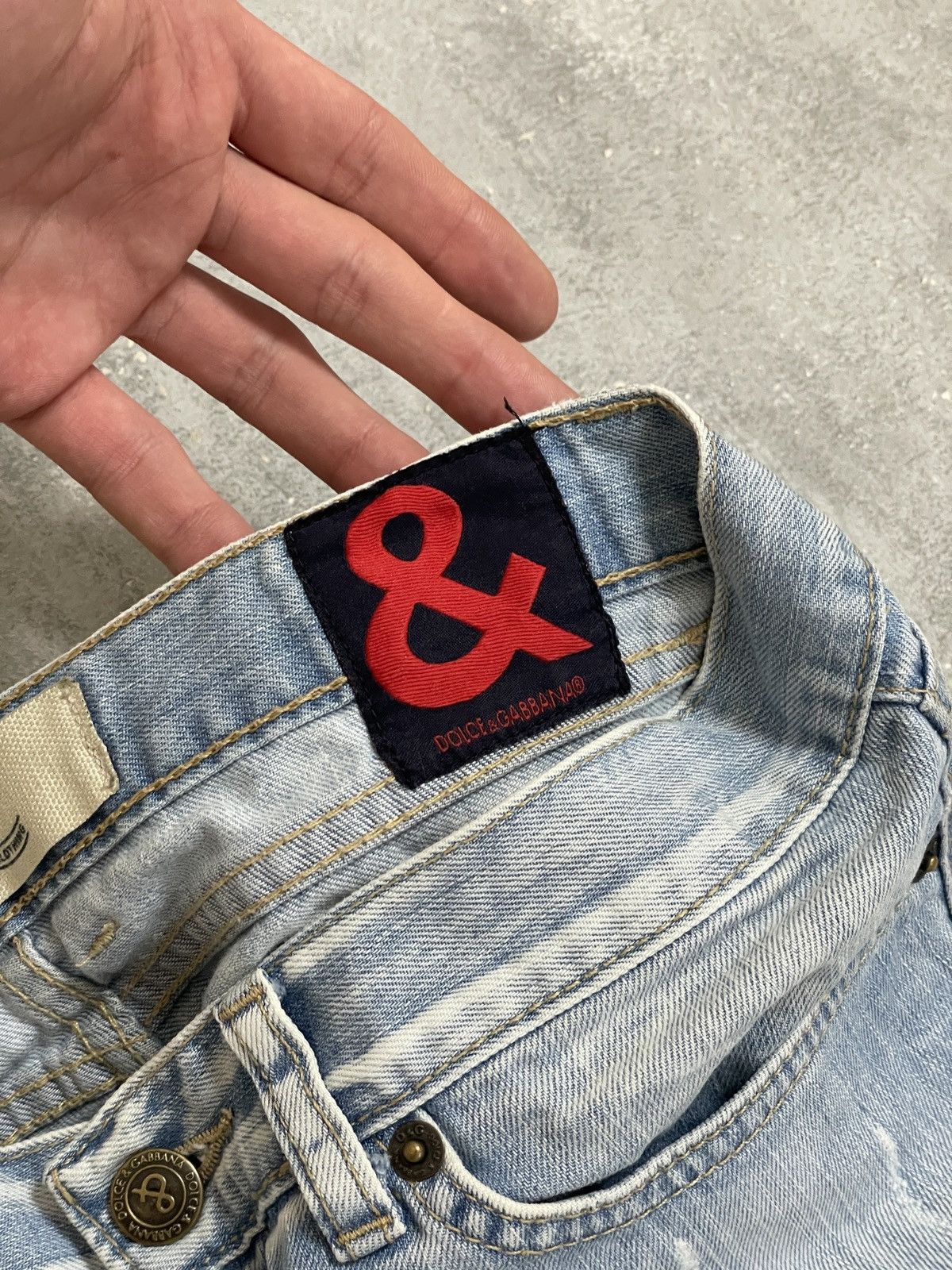 Dolce & Gabbana Vintage Dolce&Gabbana Y2K Archive Distressed Denim Jeans Size 30" / US 8 / IT 44 - 11 Thumbnail