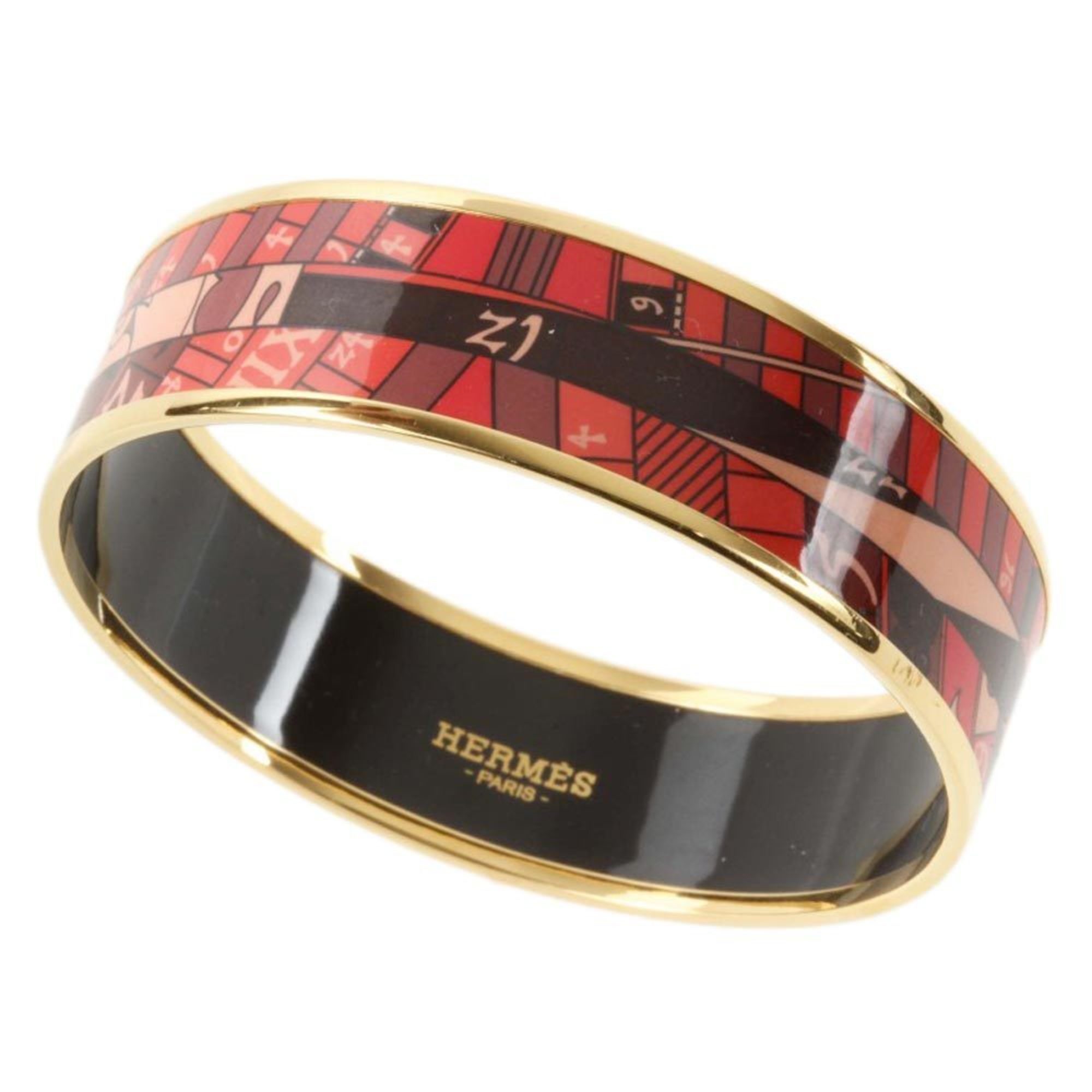 image of Hermes Email Gm Bangle Bracelet in Black, Women's
