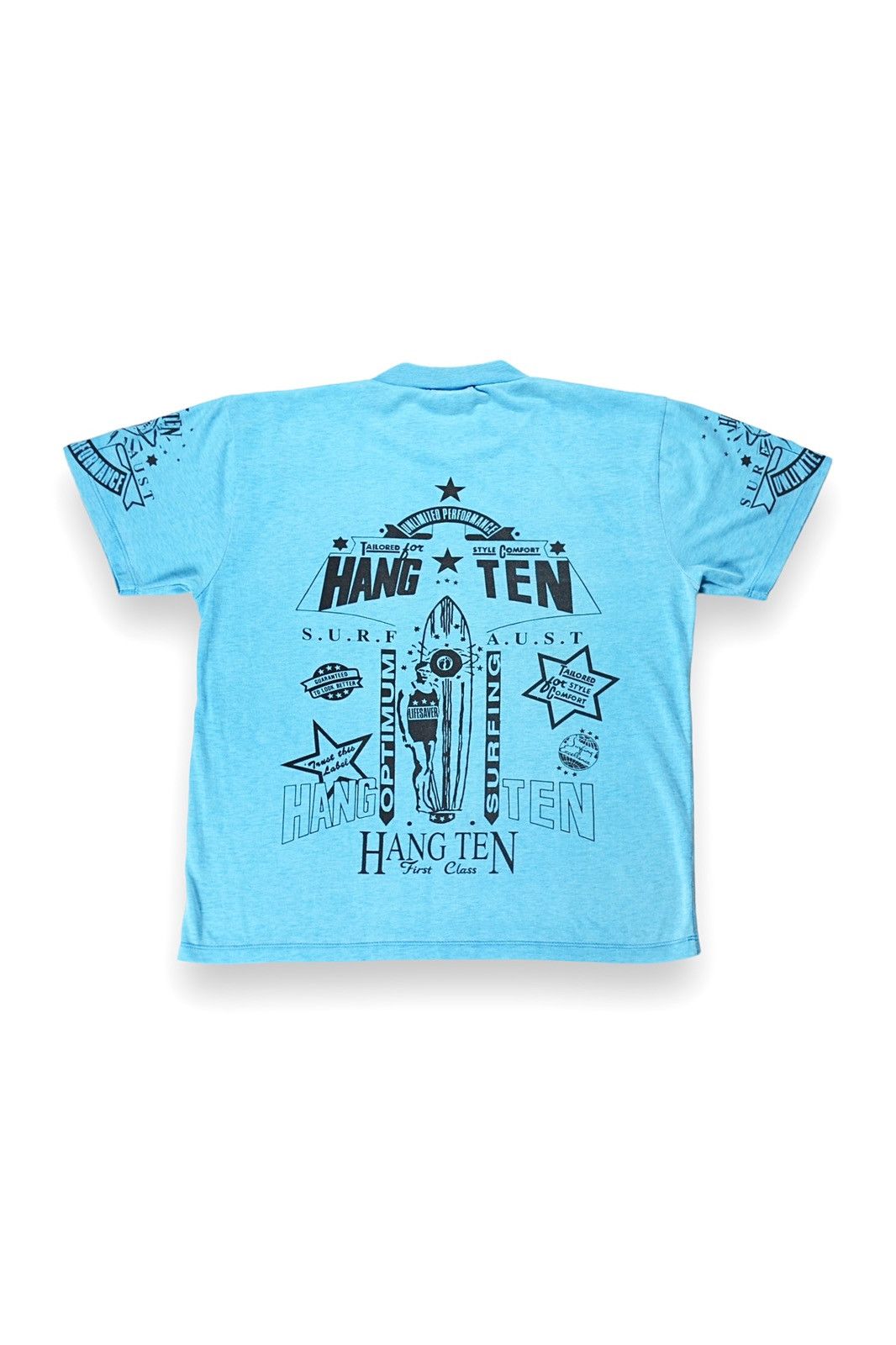 Hang Ten 90s Vintage Hang Ten Big Logo Surfing Australia Tee Size US M / EU 48-50 / 2 - 13 Thumbnail