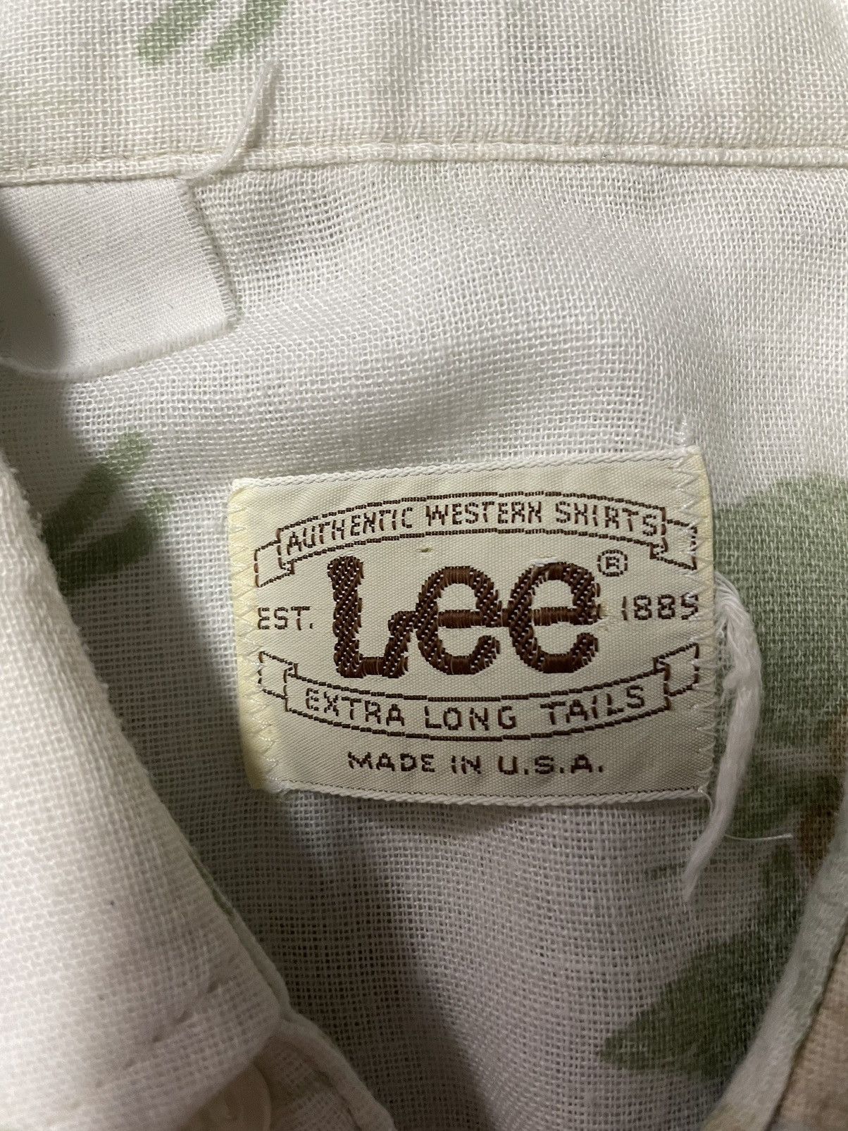 Lee × Vintage 70s Lee nature print Western Shirt Size US L / EU 52-54 / 3 - 3 Thumbnail