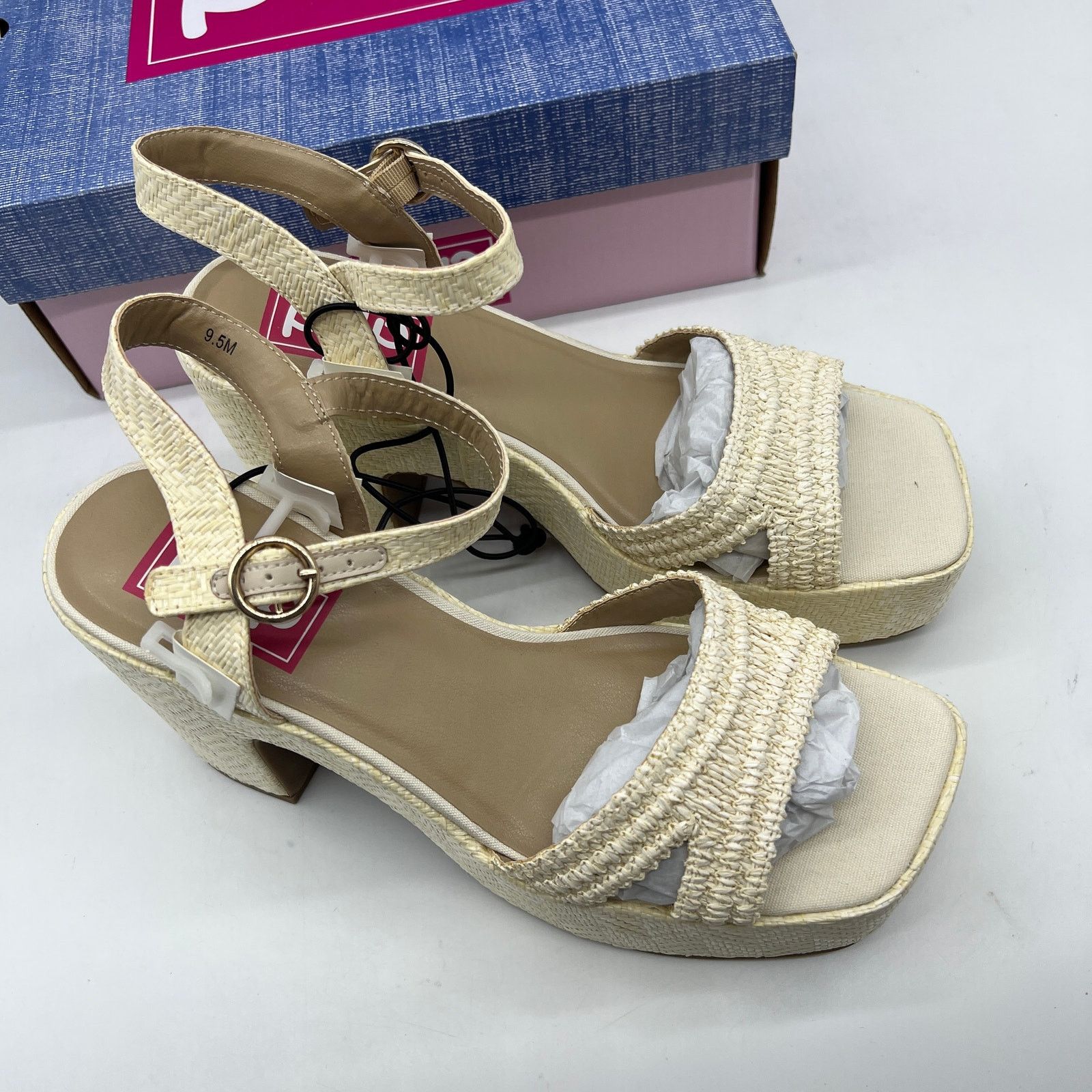 Other Pop Womens Applaud Heeled Sandals Natural Size US 9.5 / IT 39.5 - 3 Thumbnail