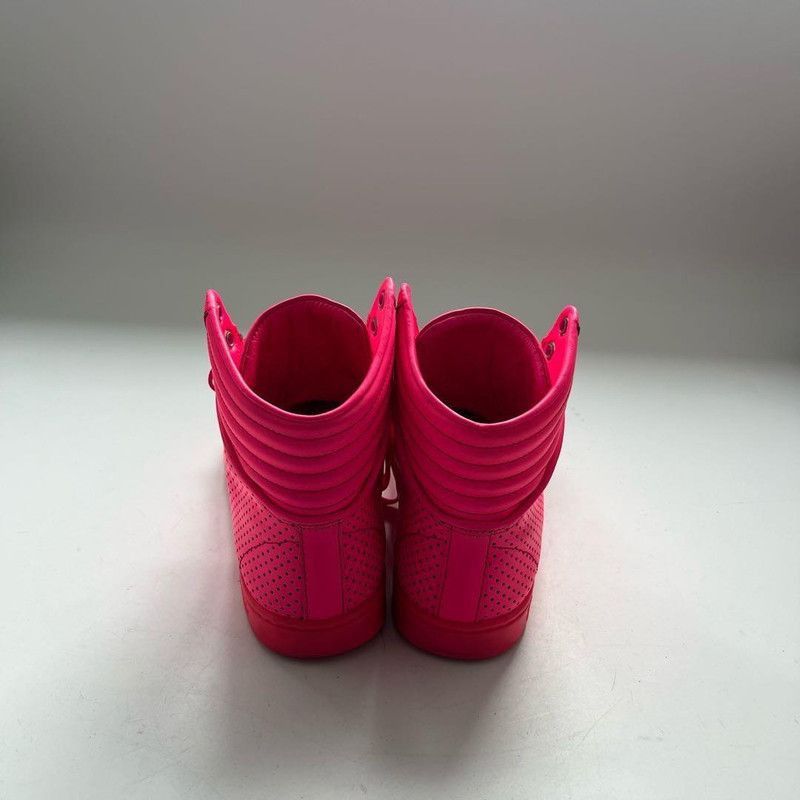 Gucci Gucci High-Top Sneakers in Bright Pink Size US 5.5 / EU 38 - 2 Thumbnail