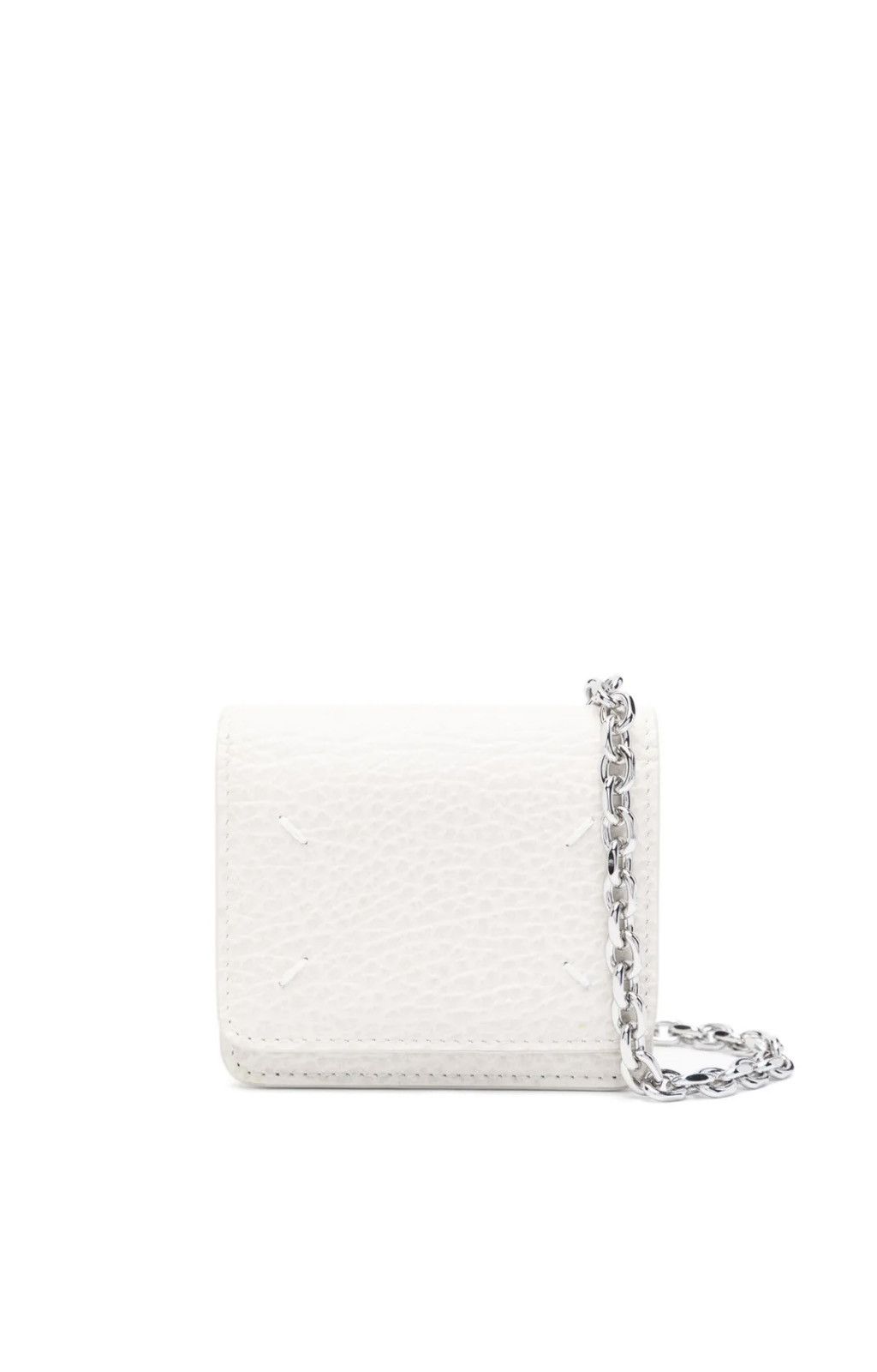 Maison Margiela Maison Margiela Four Stitches leather chain wallet White Size ONE SIZE - 1 Thumbnail