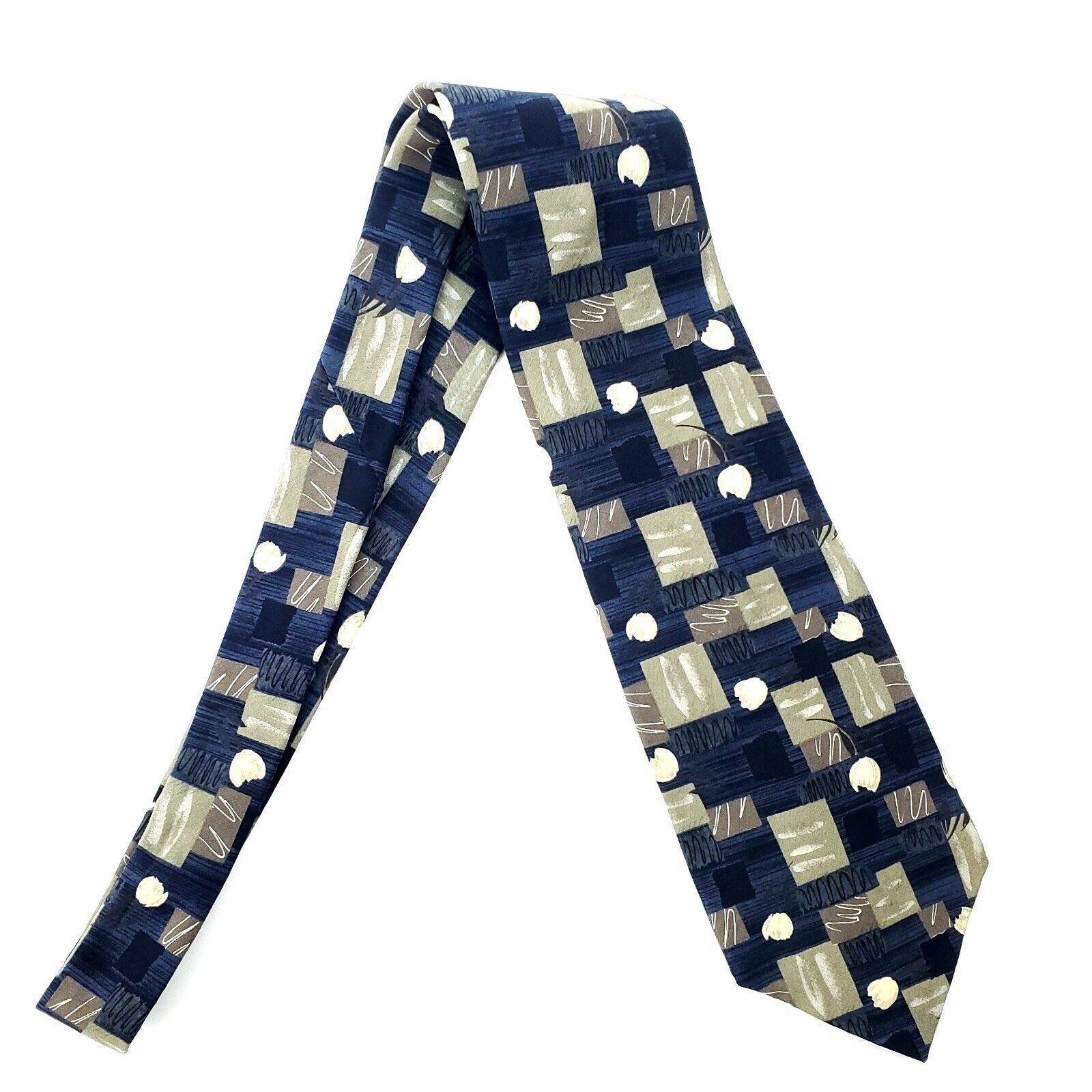 Henry Grethel Henry Grethel Blue Print Silk Tie Short Size ONE SIZE - 6 Thumbnail