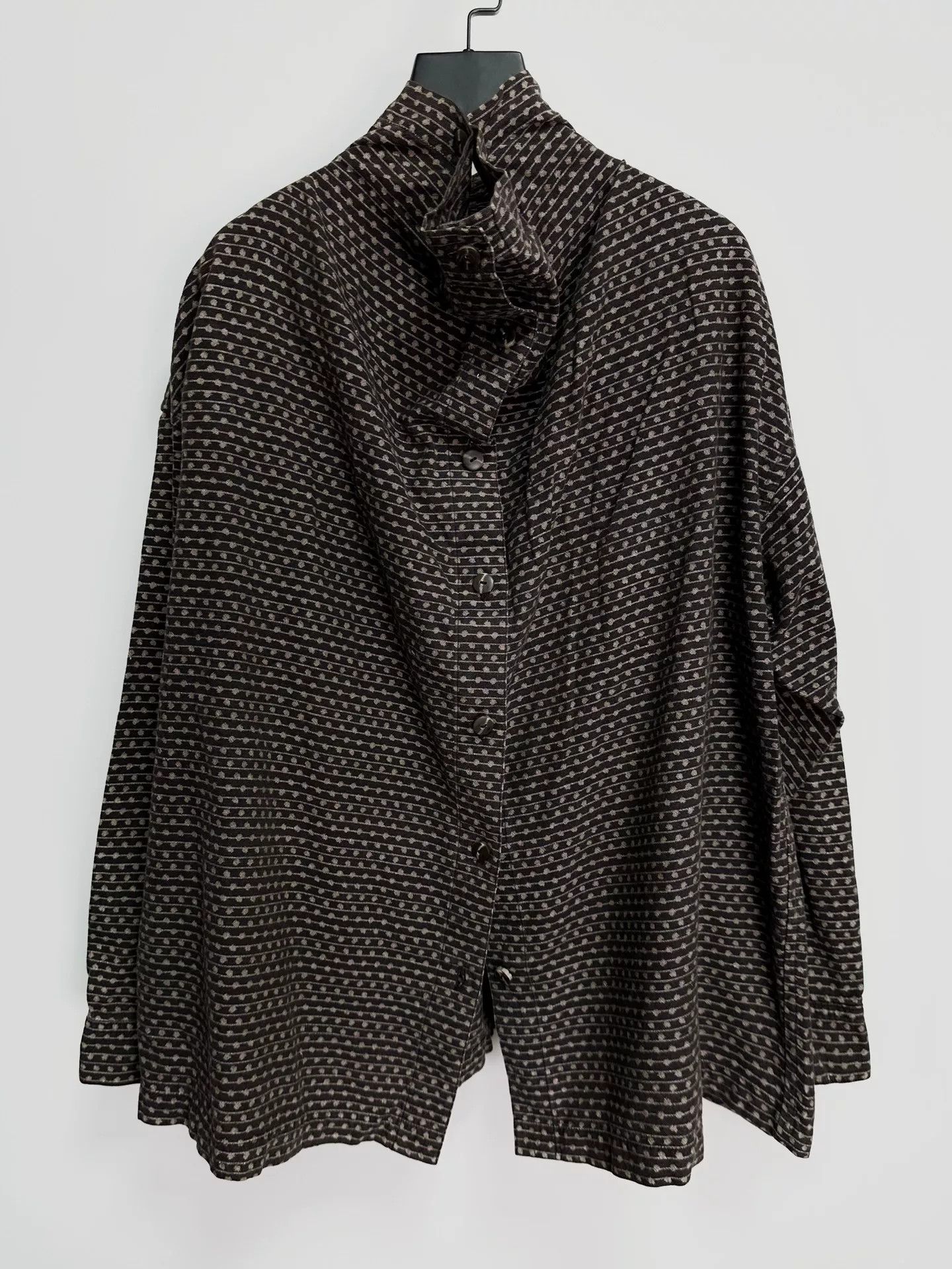 Issey Miyake 1980s Issey Miyake Silk Blend Shirt Size US L / EU 52-54 / 3 - 1 Thumbnail