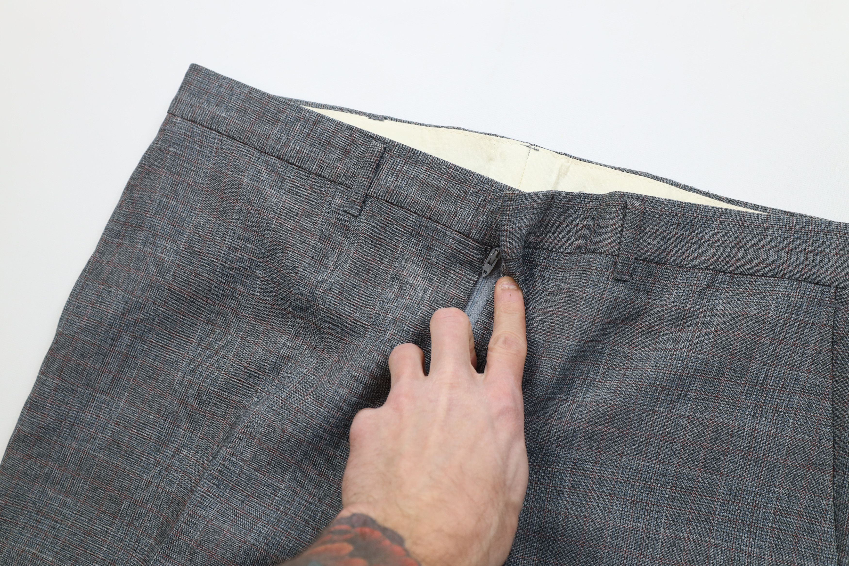 Vintage Vintage 70s Streetwear Flared Wide Leg Chino Pants Plaid USA Size US 36 / EU 52 - 6 Thumbnail